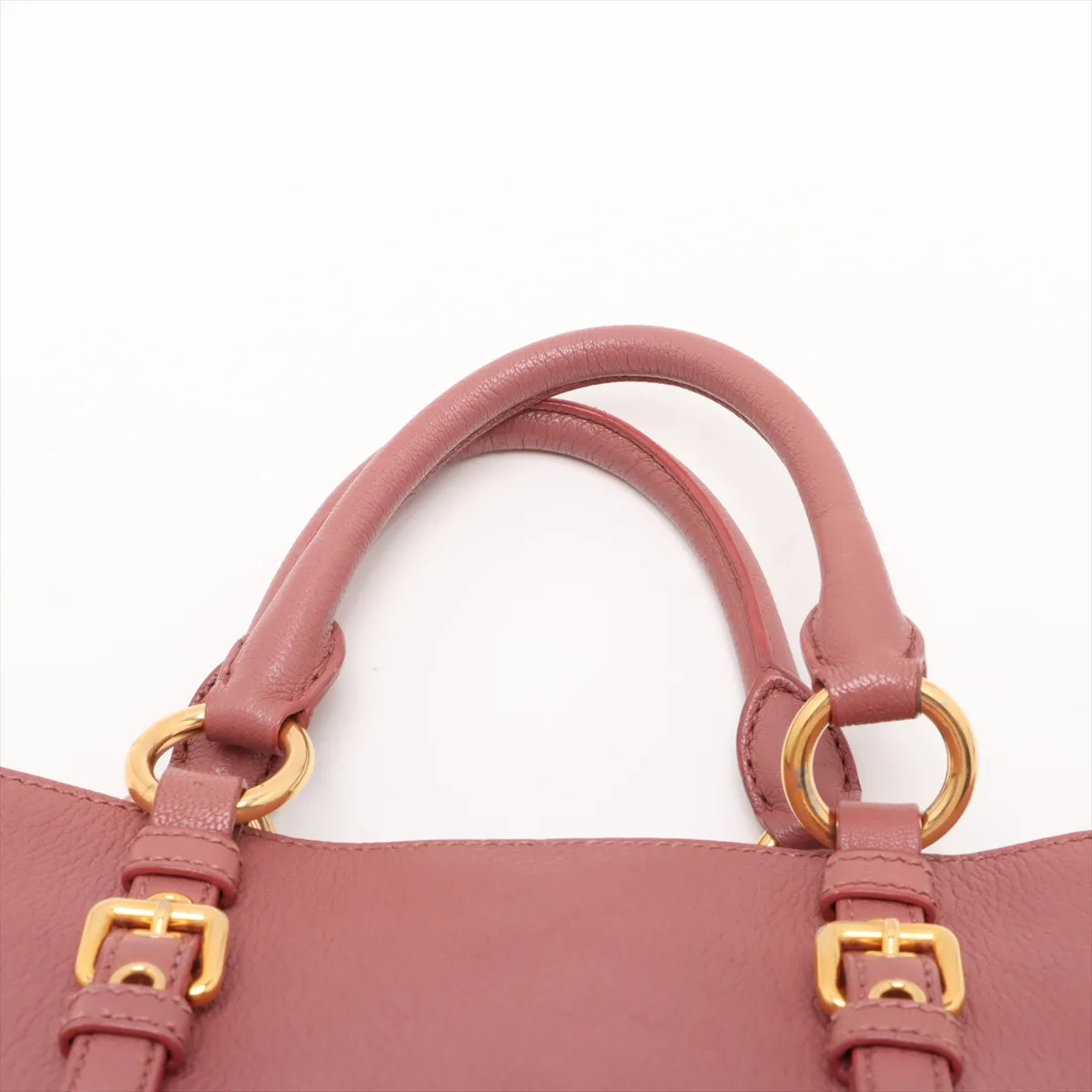 Madras Leather 2WAY Handbag Pink RN0881 — view 6