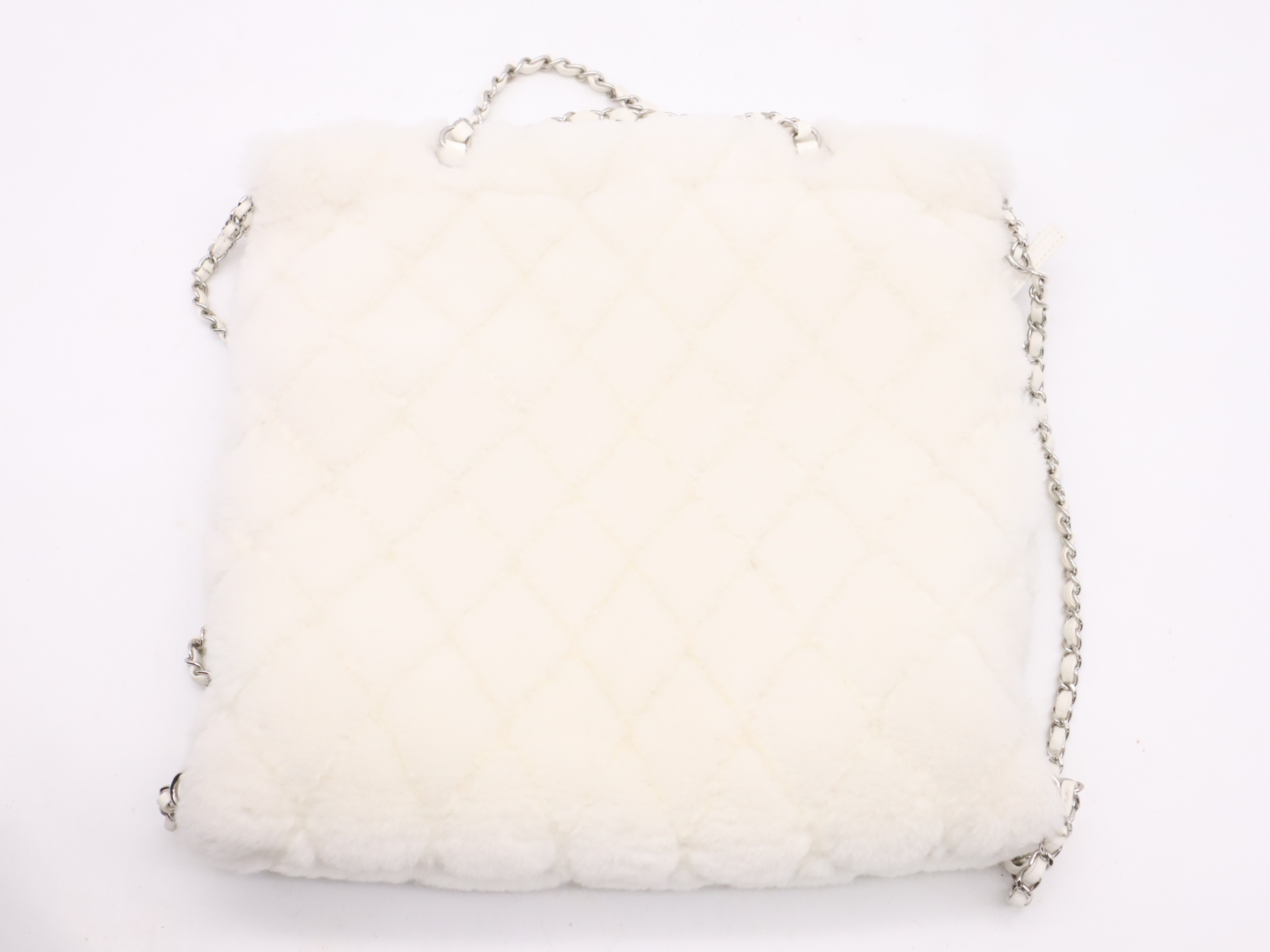 AS4278 Shearling Lamb Backpack, White, with Dust Bag and Box, Plate TJU6LU12. — view 2