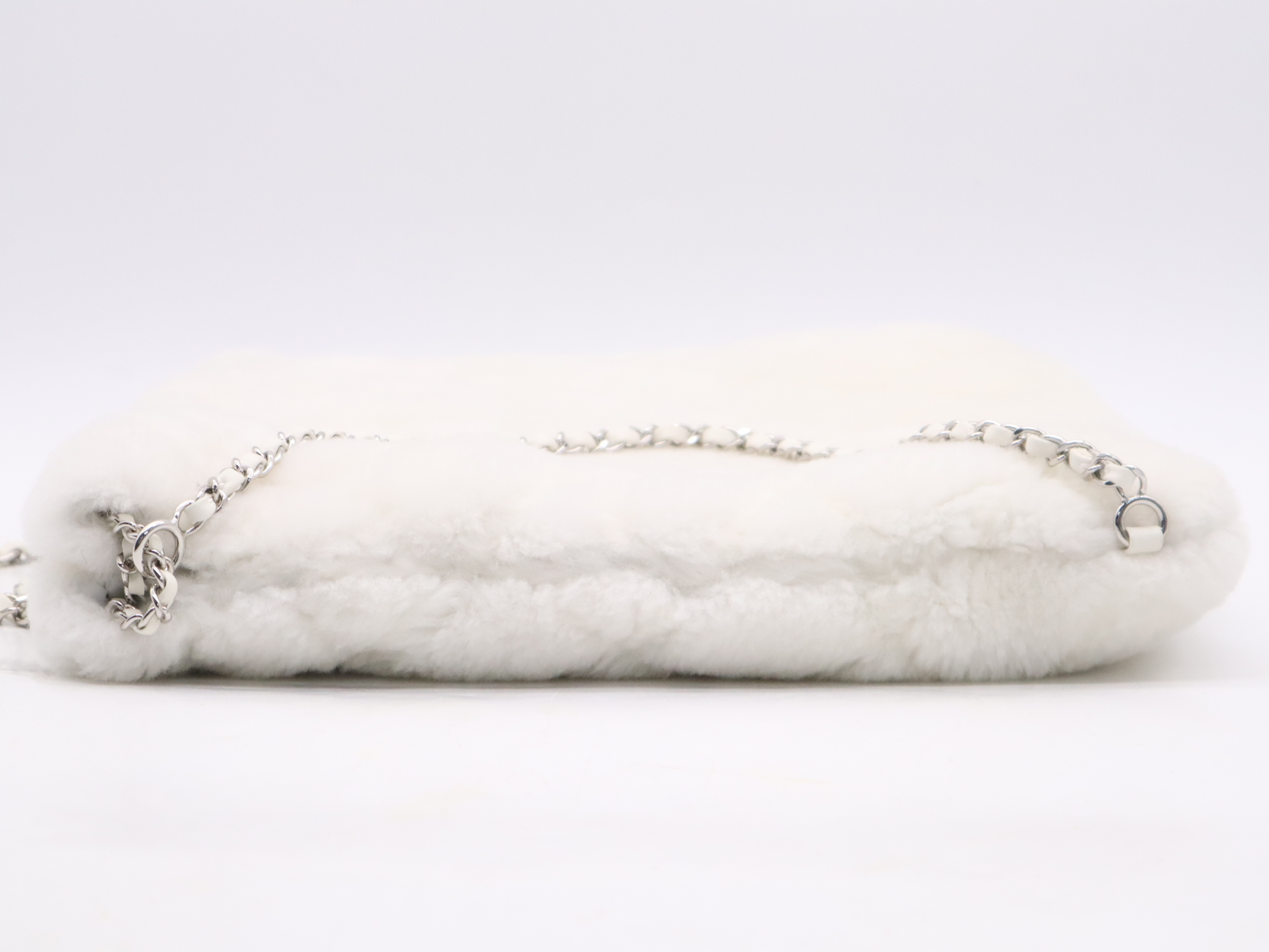 AS4278 Shearling Lamb Backpack, White, with Dust Bag and Box, Plate TJU6LU12. — view 3