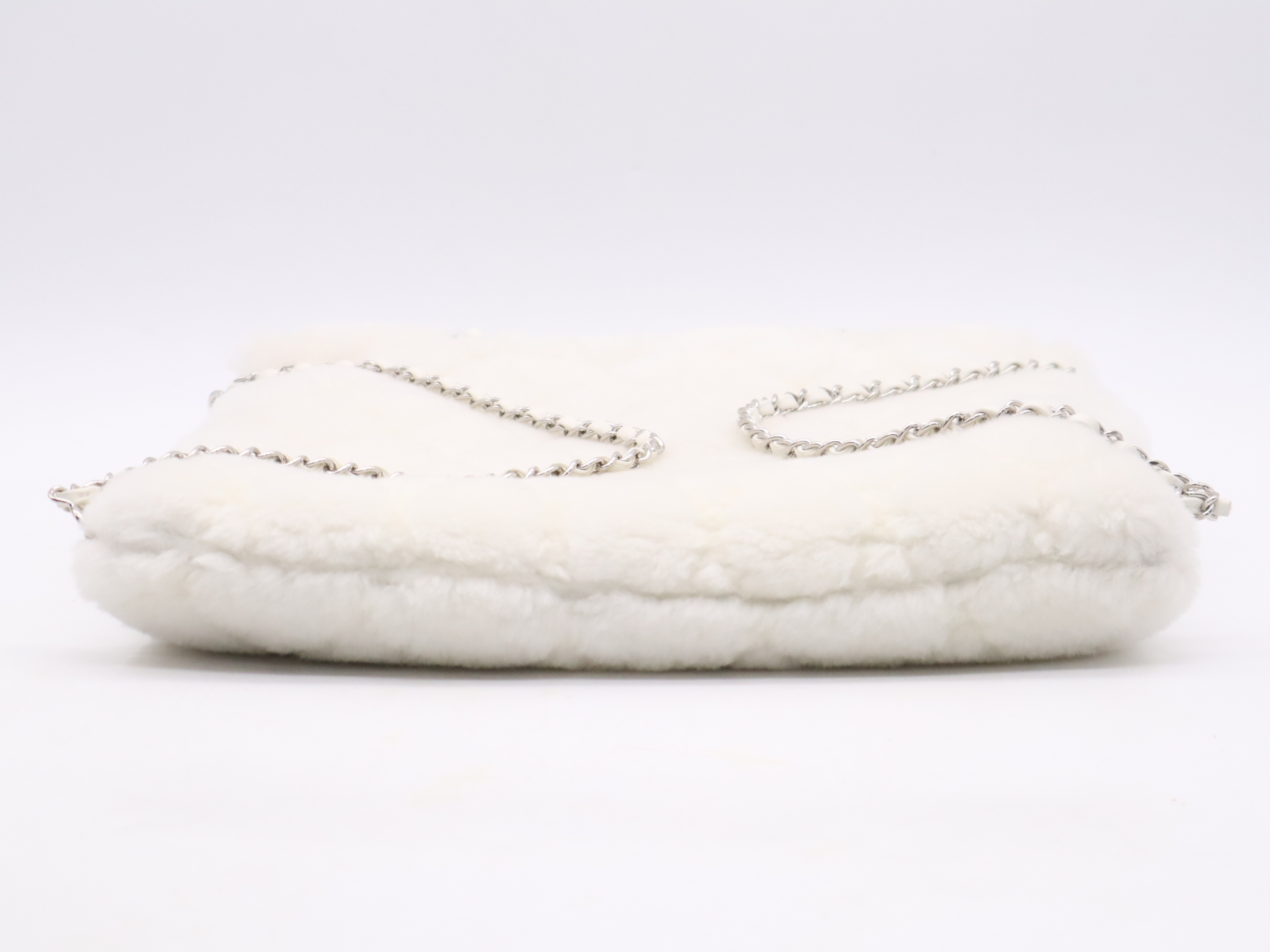 AS4278 Shearling Lamb Backpack, White, with Dust Bag and Box, Plate TJU6LU12. — view 4