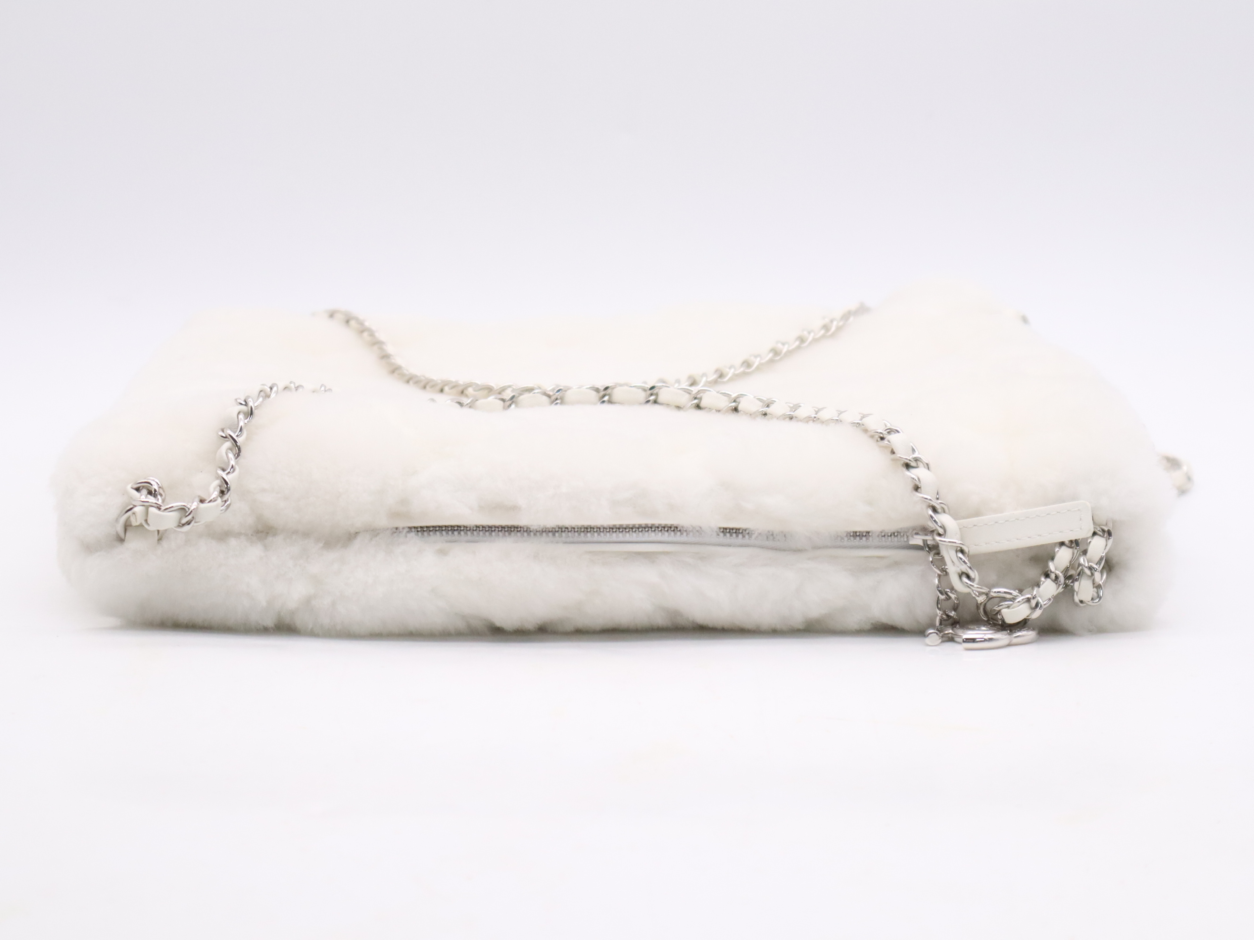 AS4278 Shearling Lamb Backpack, White, with Dust Bag and Box, Plate TJU6LU12. — view 5