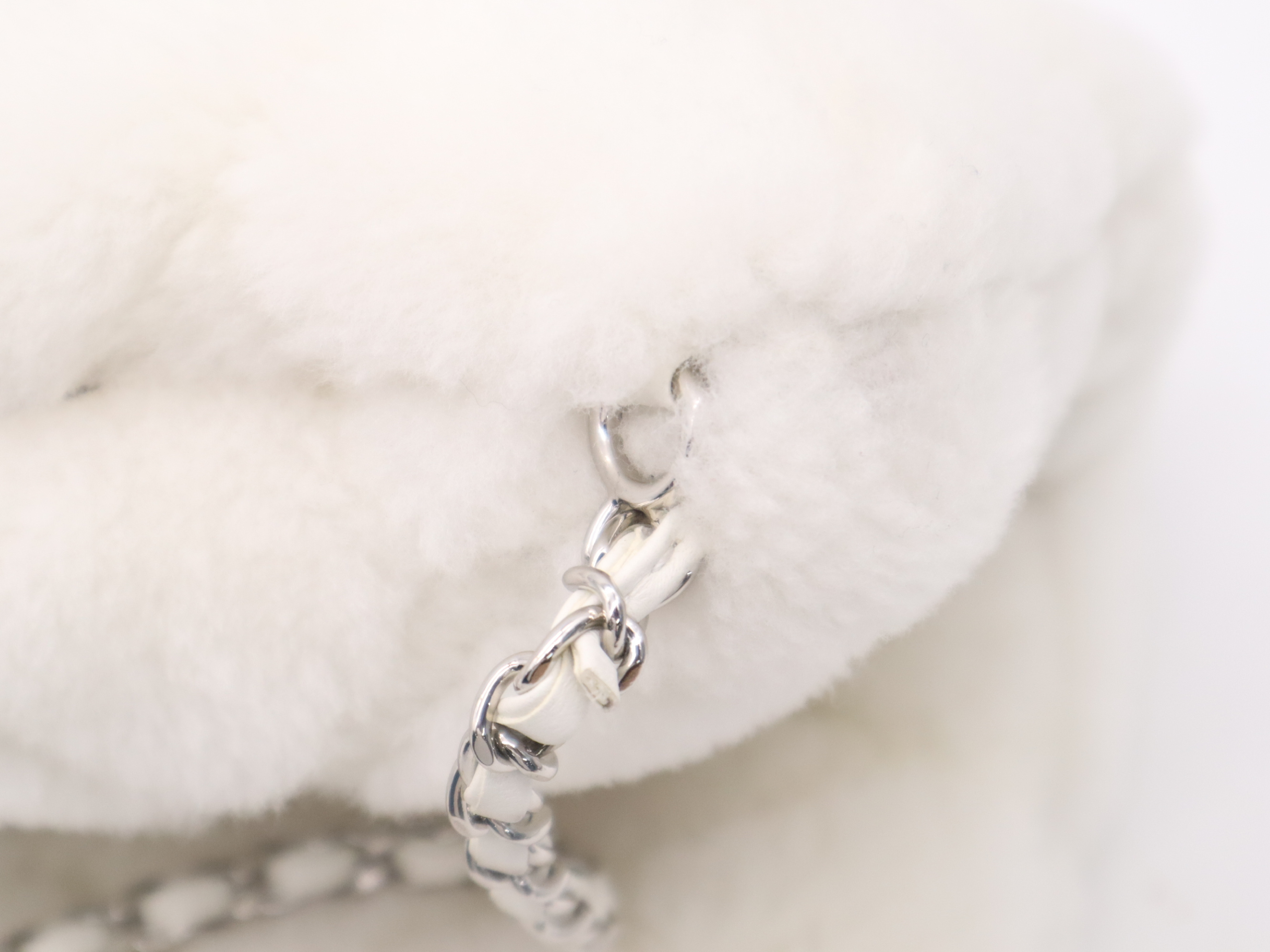 AS4278 Shearling Lamb Backpack, White, with Dust Bag and Box, Plate TJU6LU12. — view 10