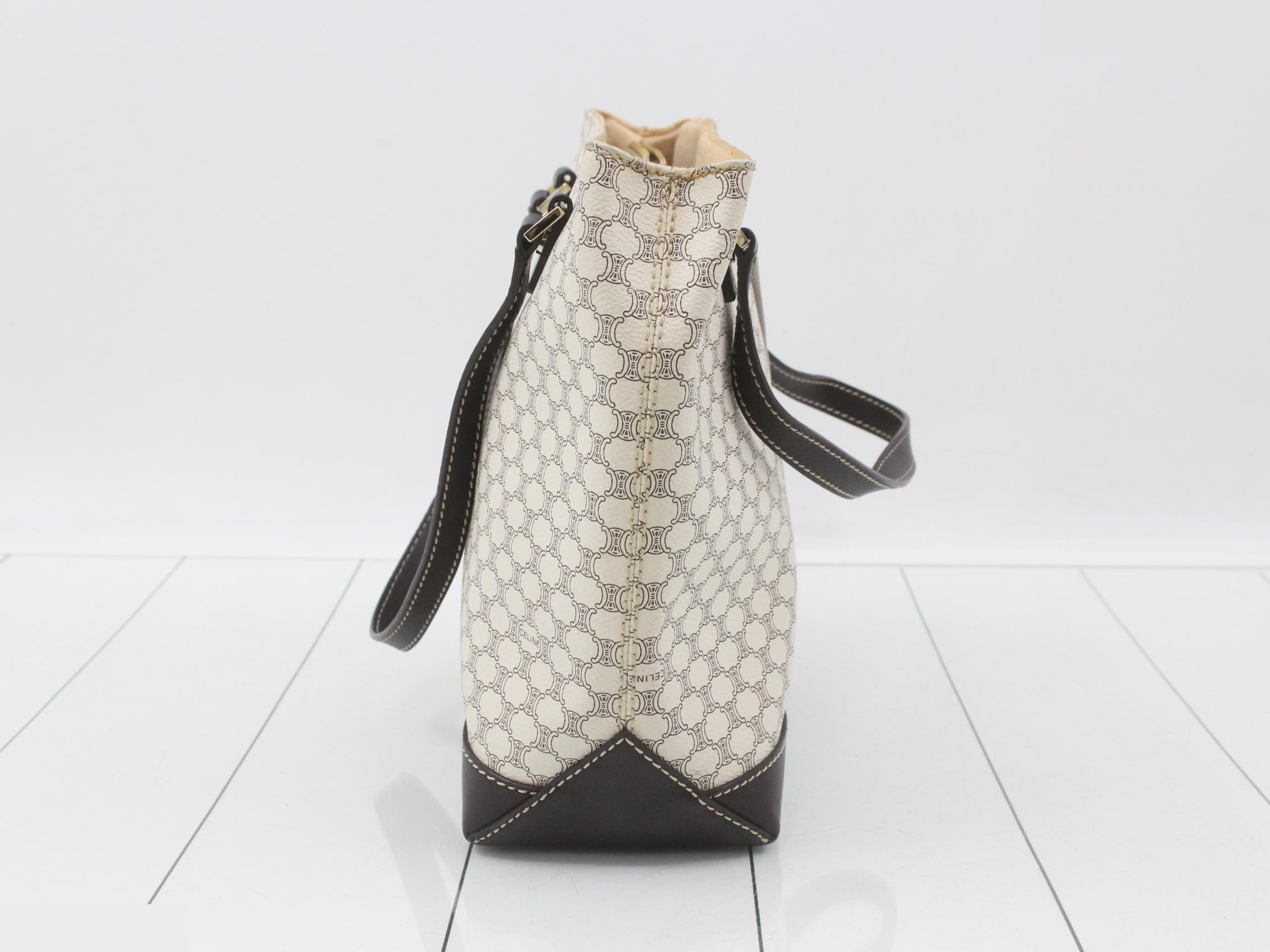 Macadam Tote Bag - White, Brown, Leather — view 3