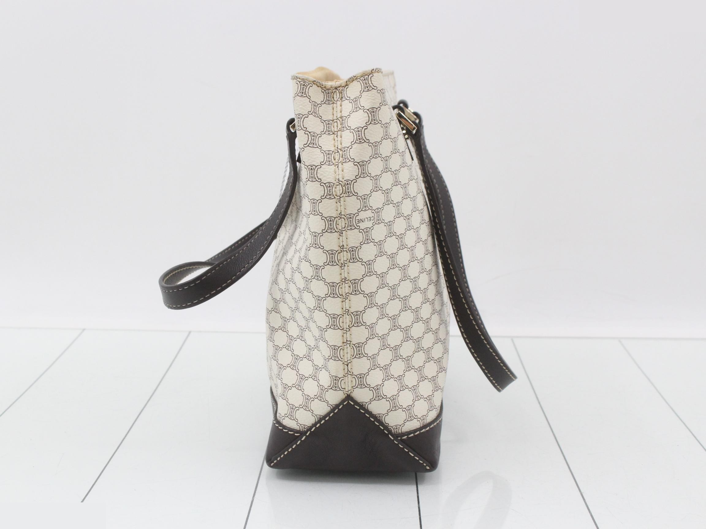 Macadam Tote Bag - White, Brown, Leather — view 4