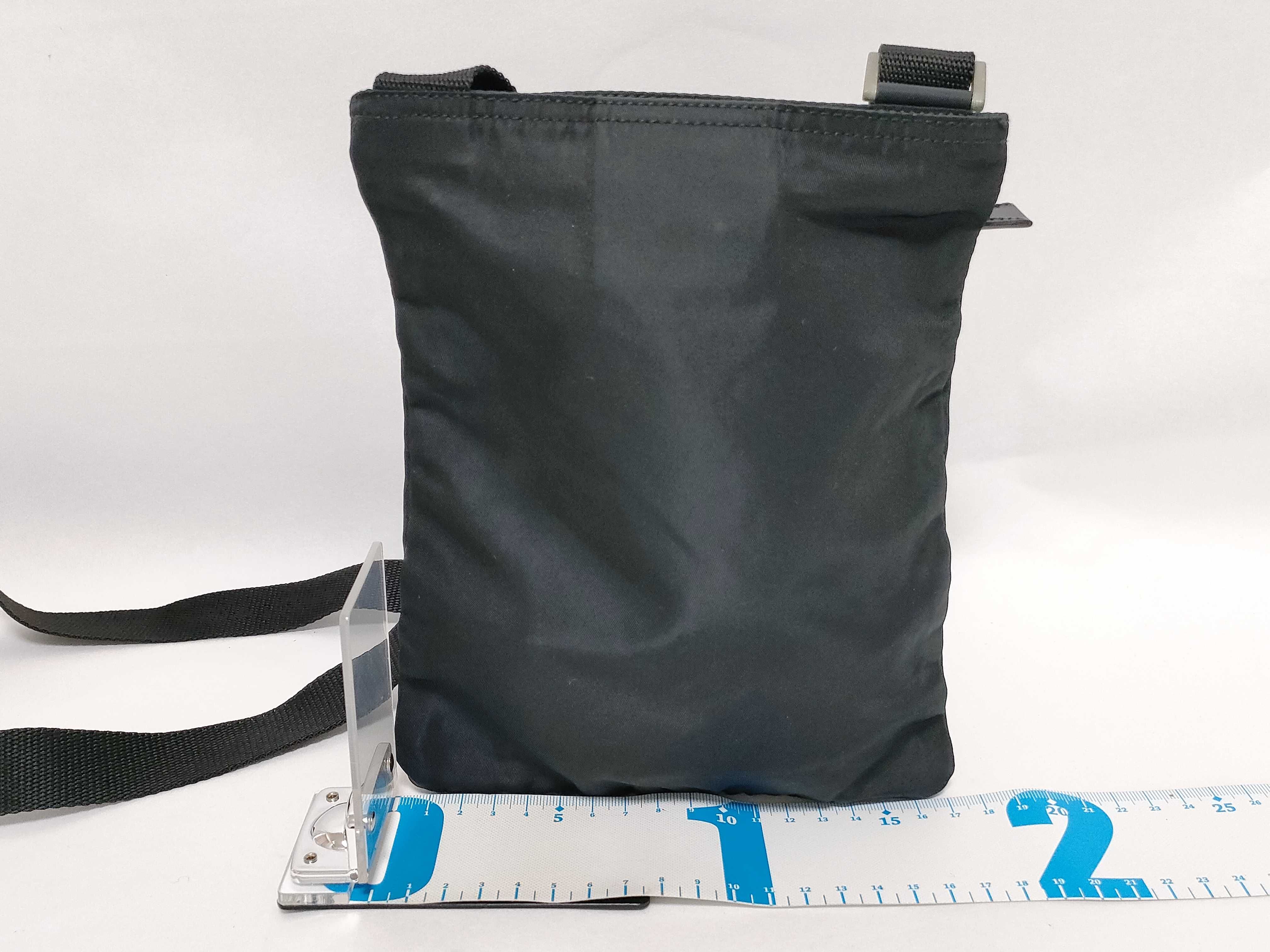 Nylon Mini Shoulder Bag, Black Nylon Shoulder Bag — view 2