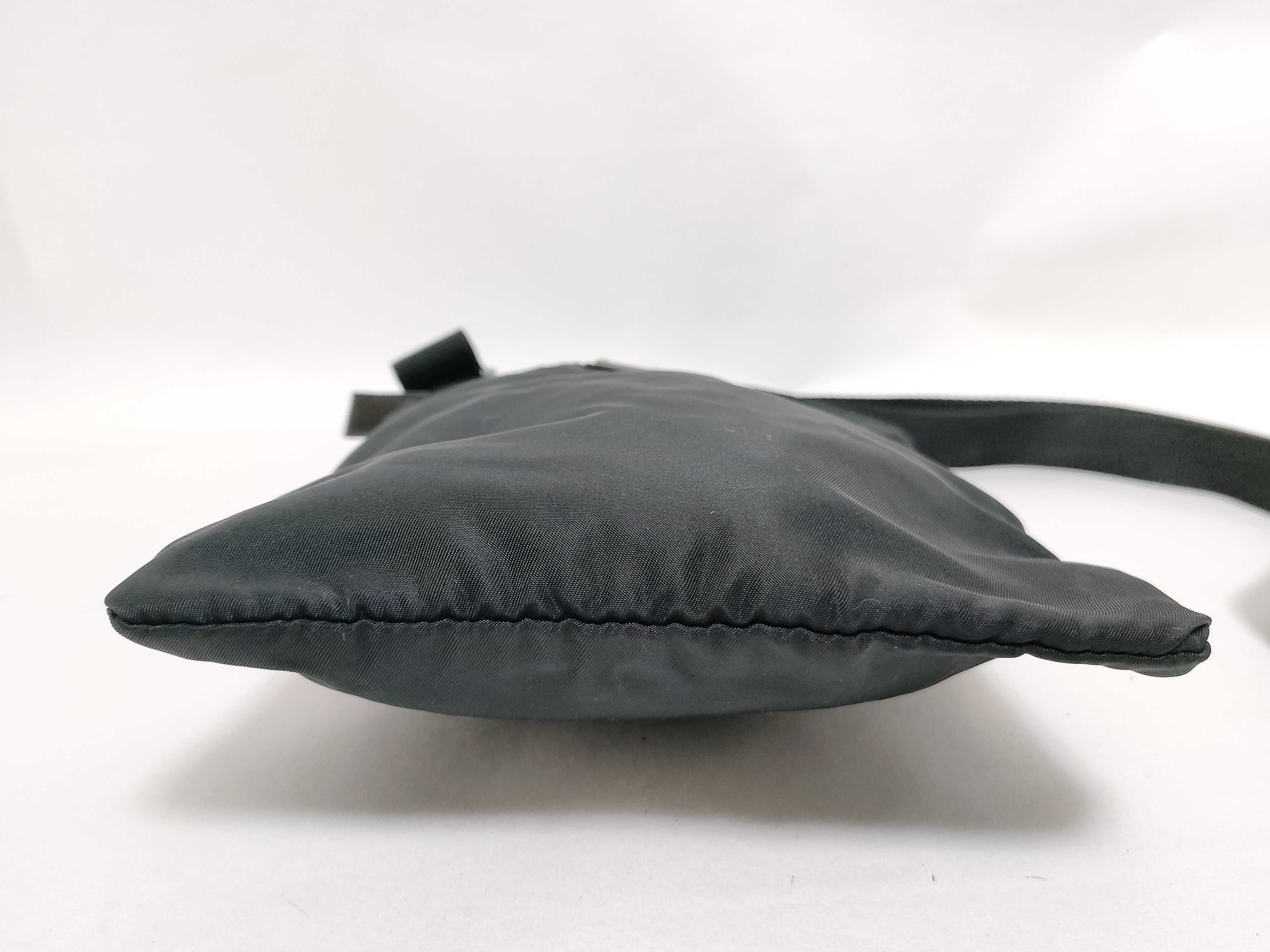 Nylon Mini Shoulder Bag, Black Nylon Shoulder Bag — view 8