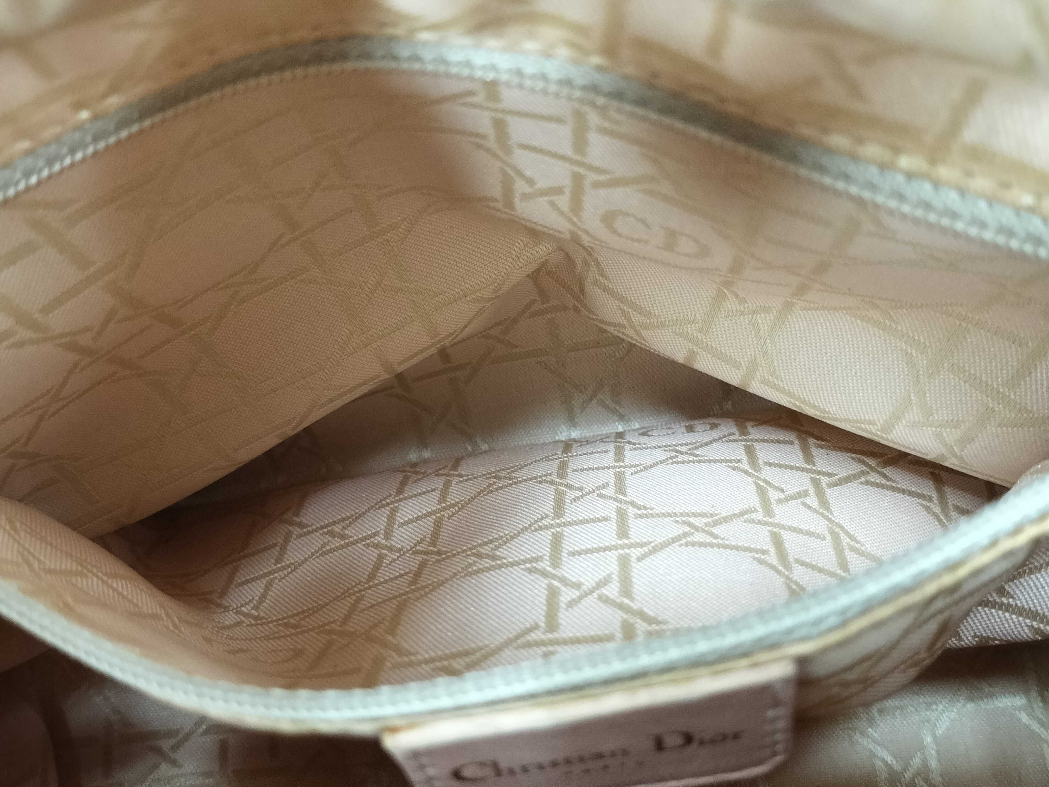 Lady Dior Cannage Leather Pink Handbag — view 11