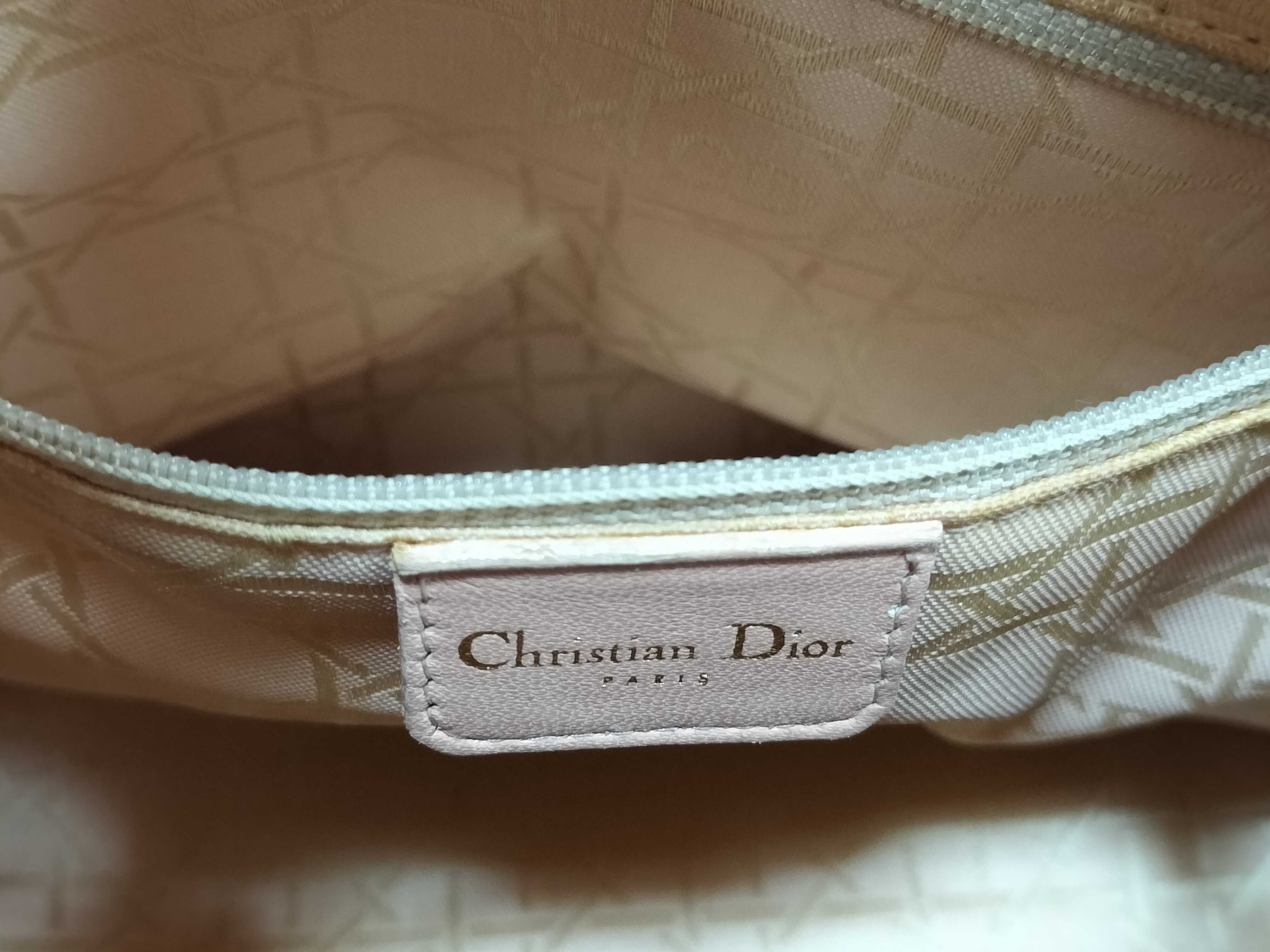 Lady Dior Cannage Leather Pink Handbag — view 12
