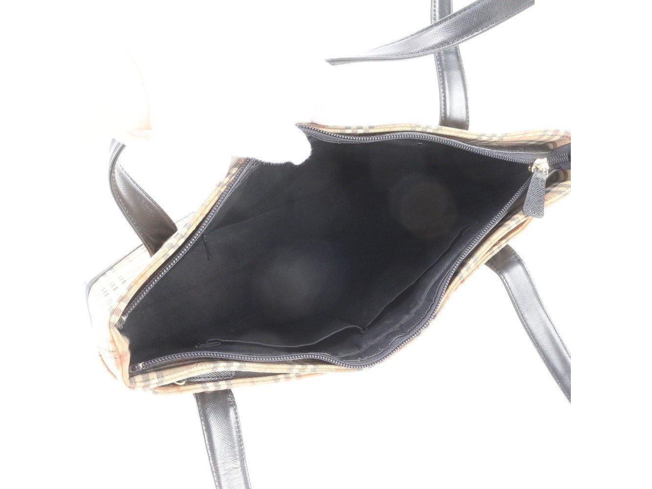 Nova Check Shadow Horse Leather Tote Bag — view 7