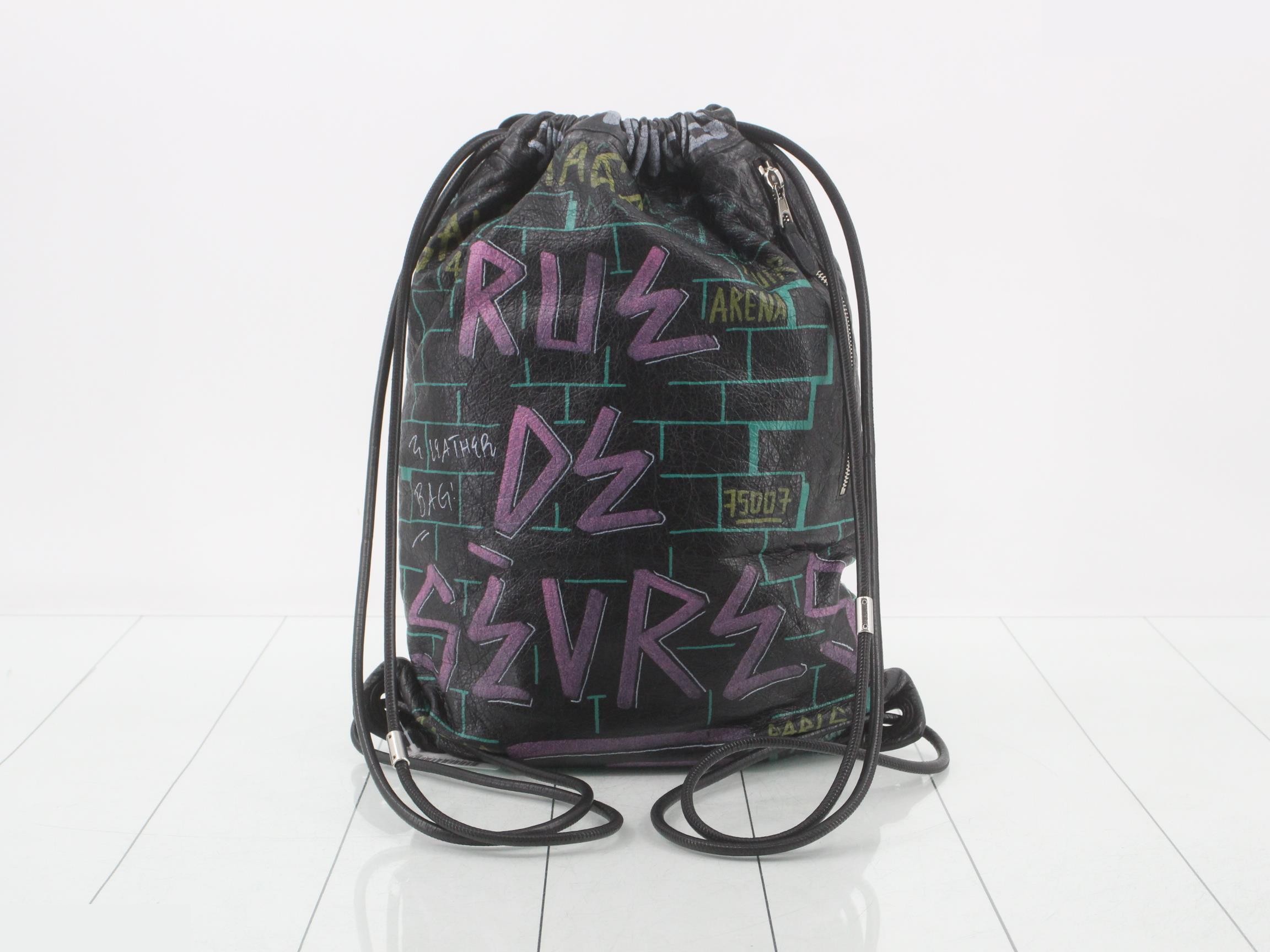 Graffiti Bazaar Drawstring Bag Backpack — view 2