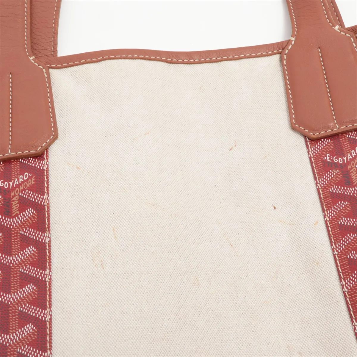 Velara PVC x Leather x Canvas Tote Bag Beige — view 11