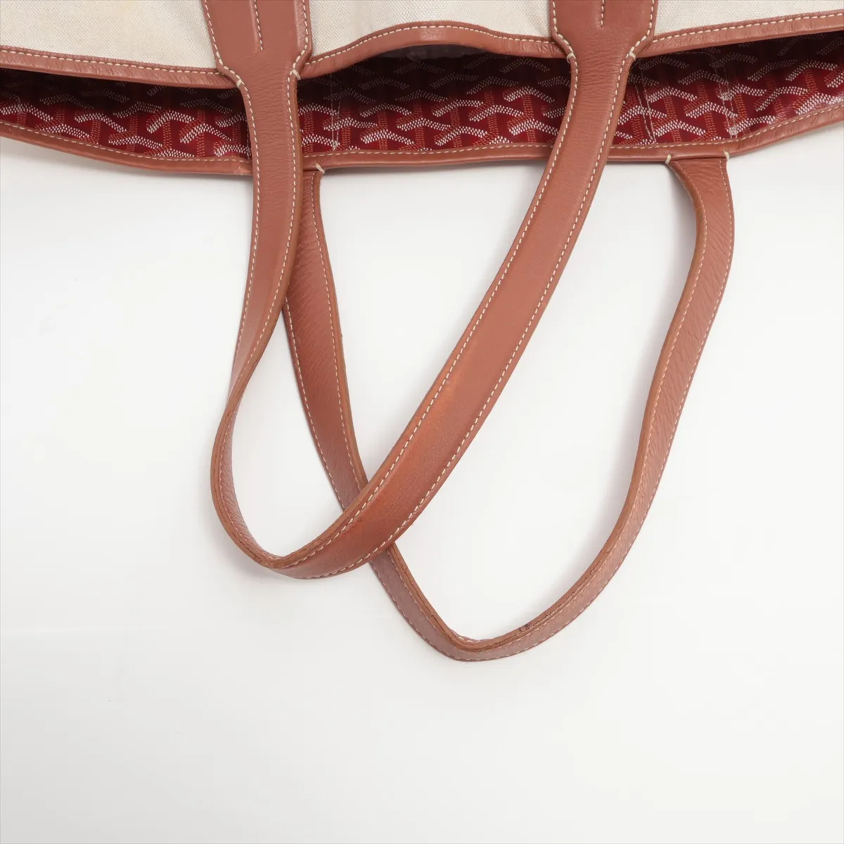 Velara PVC x Leather x Canvas Tote Bag Beige — view 5