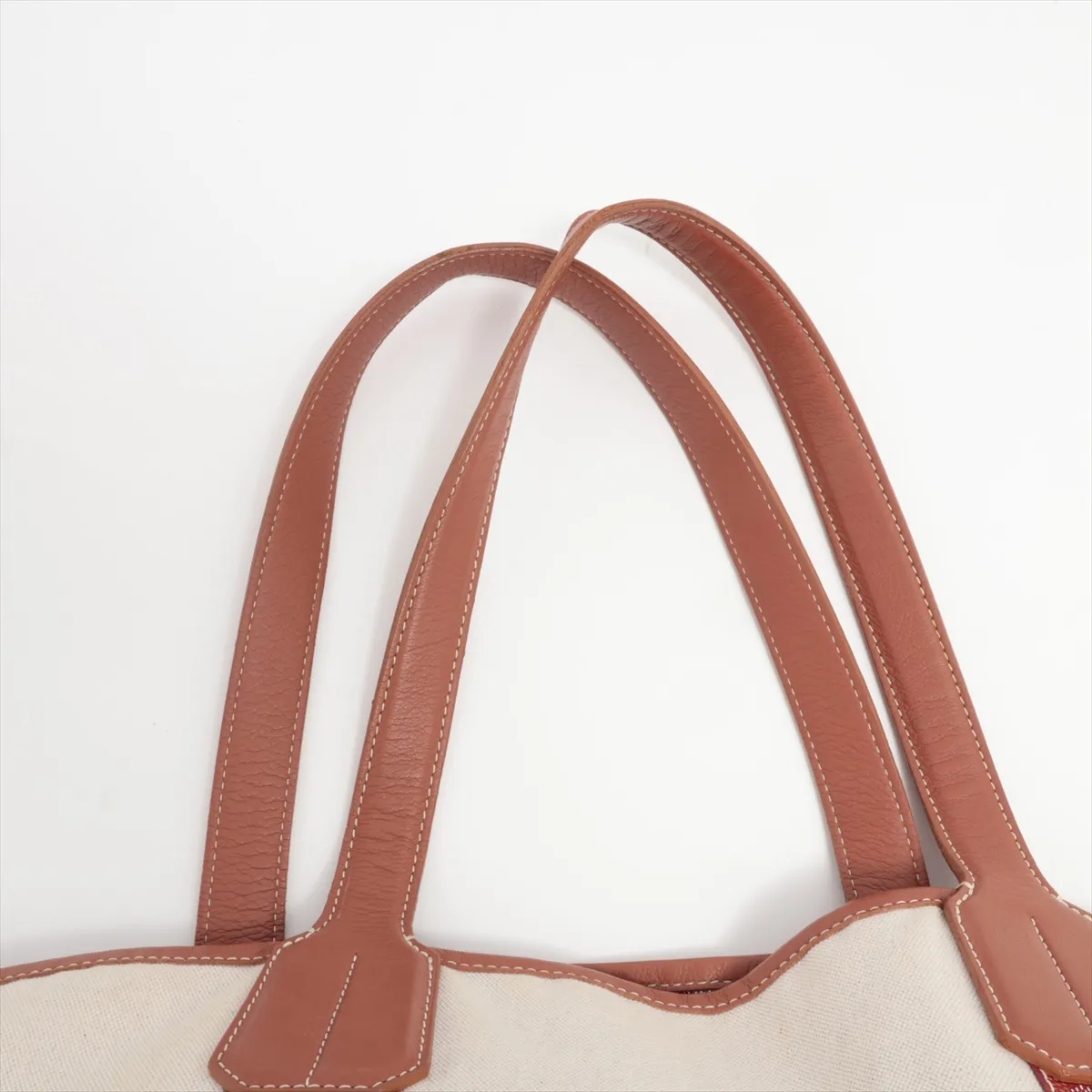 Velara PVC x Leather x Canvas Tote Bag Beige — view 6