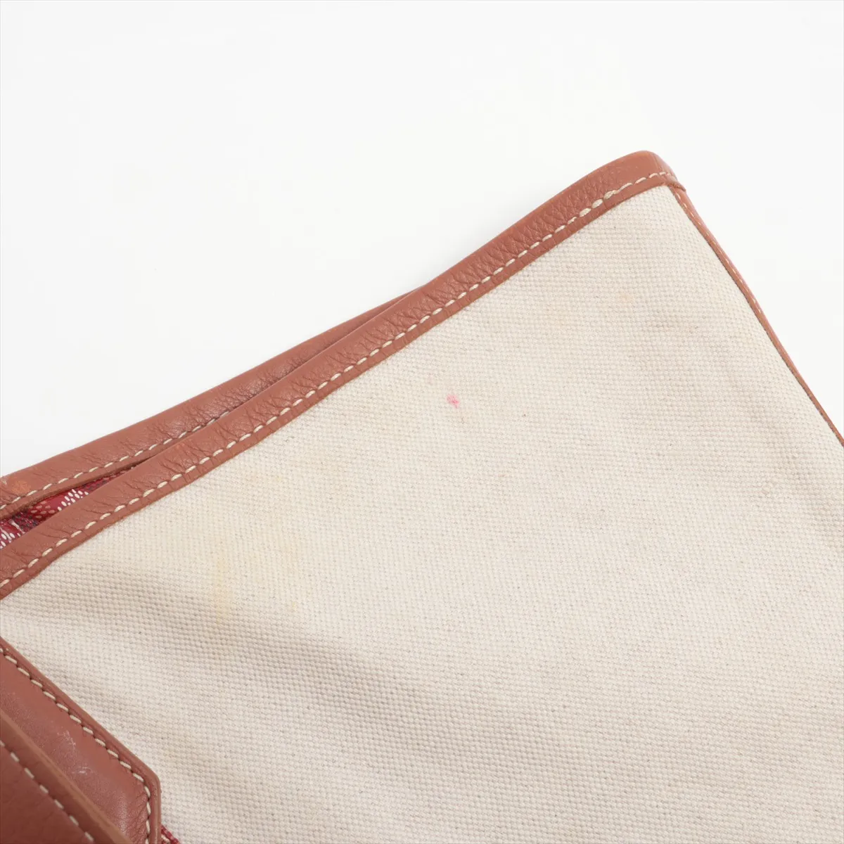 Velara PVC x Leather x Canvas Tote Bag Beige — view 10