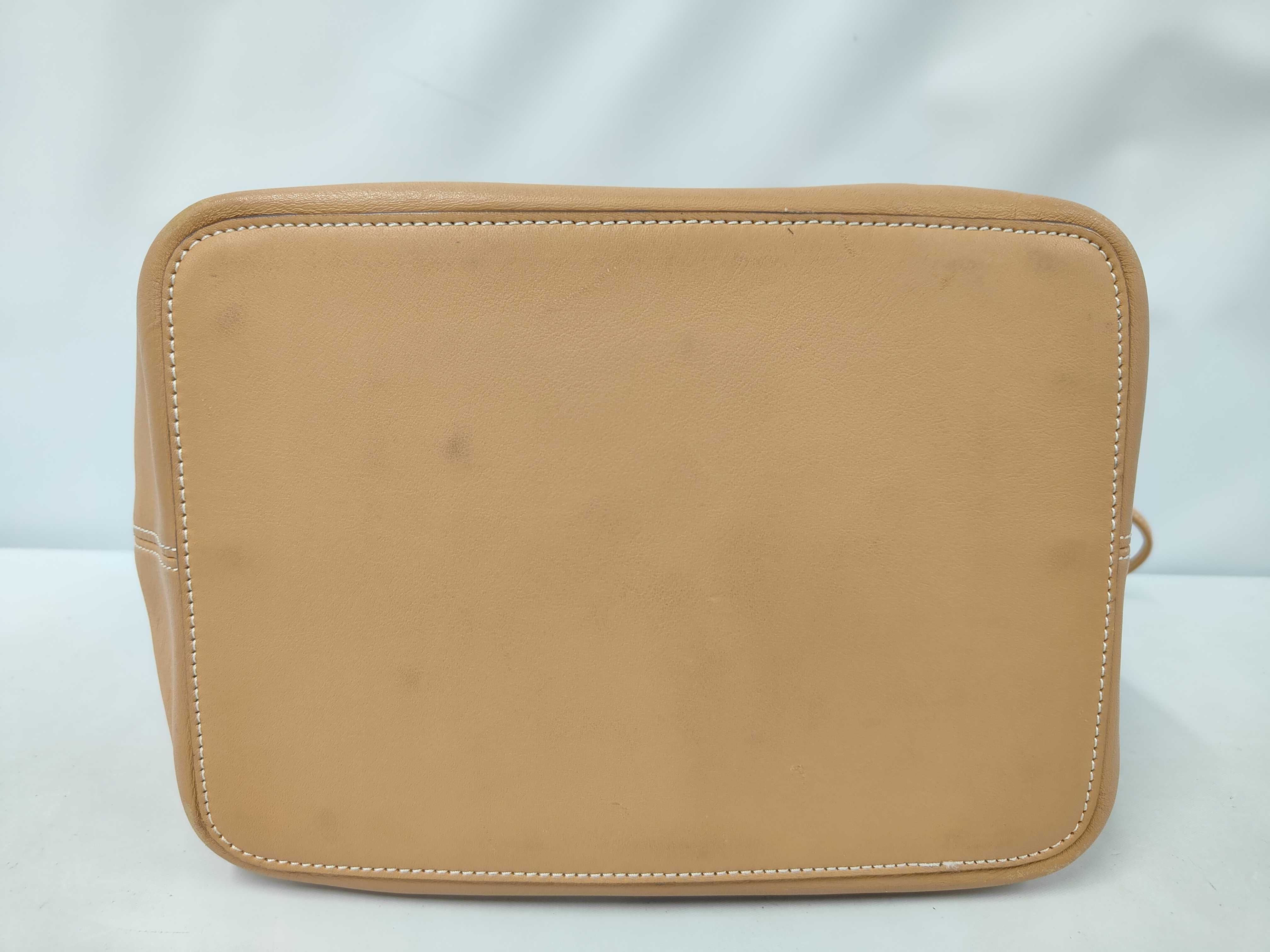 (Loewe) Soft Leather Camel-colored Old Handbag with Pouch — view 3