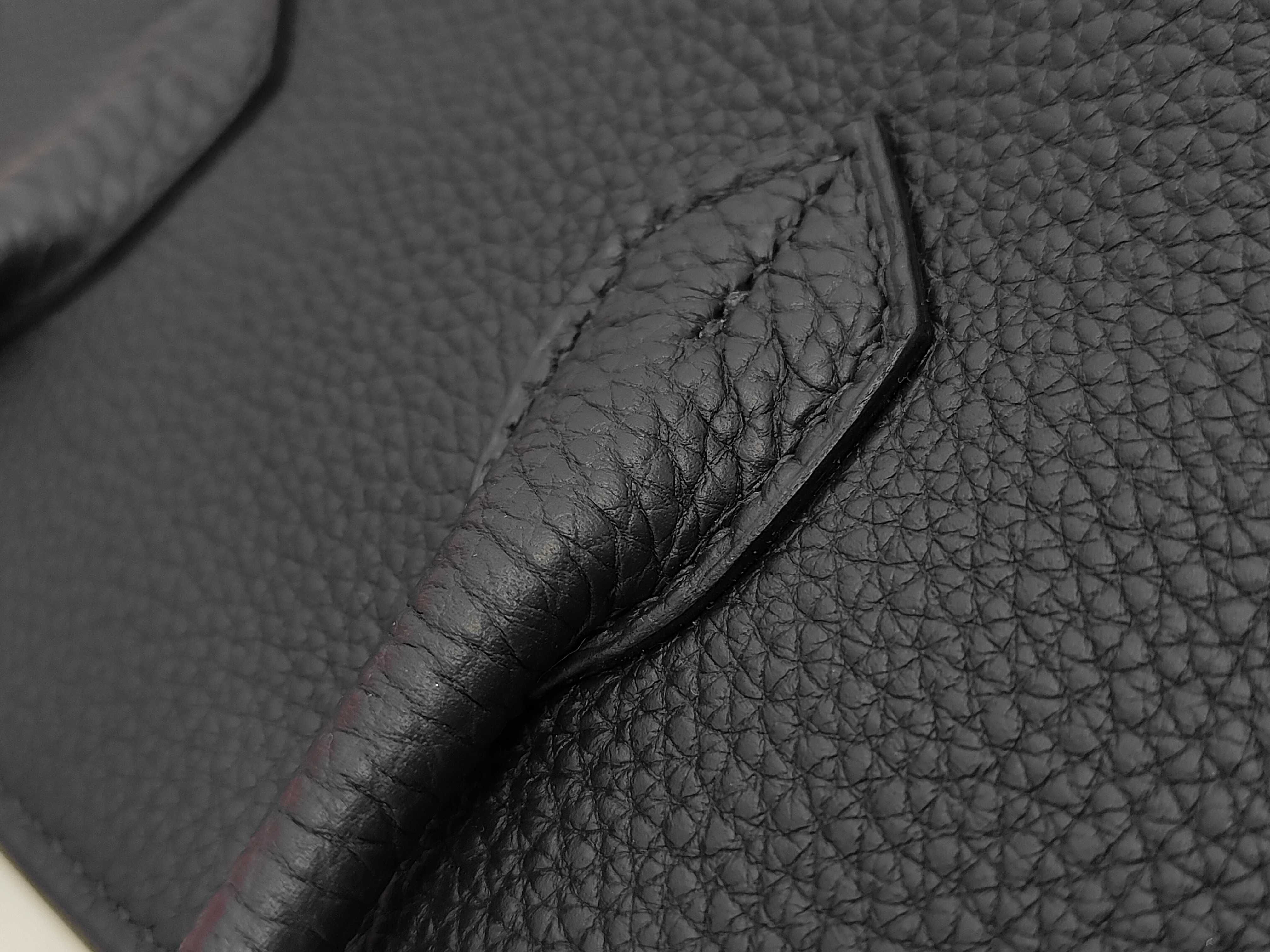 Birkin 25 Togo Blue Nuit SV Hardware G Engraved Handbag — view 6