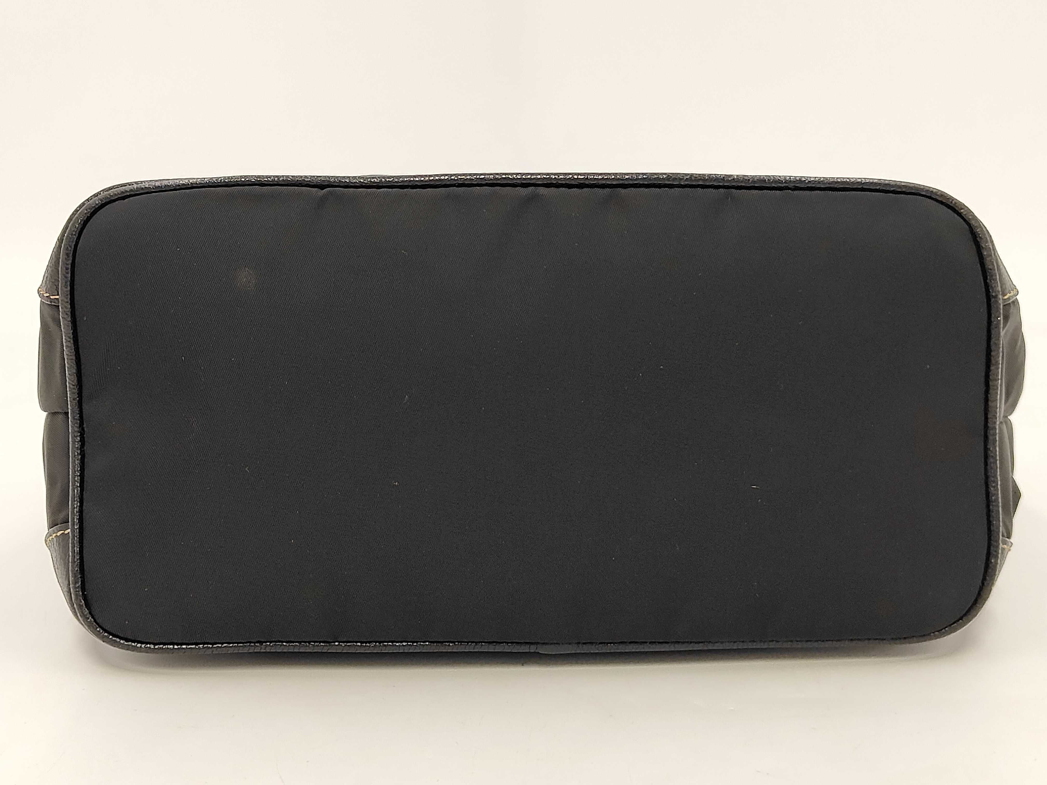 Triangle Logo Nylon Leather Shoulder Bag — view 3
