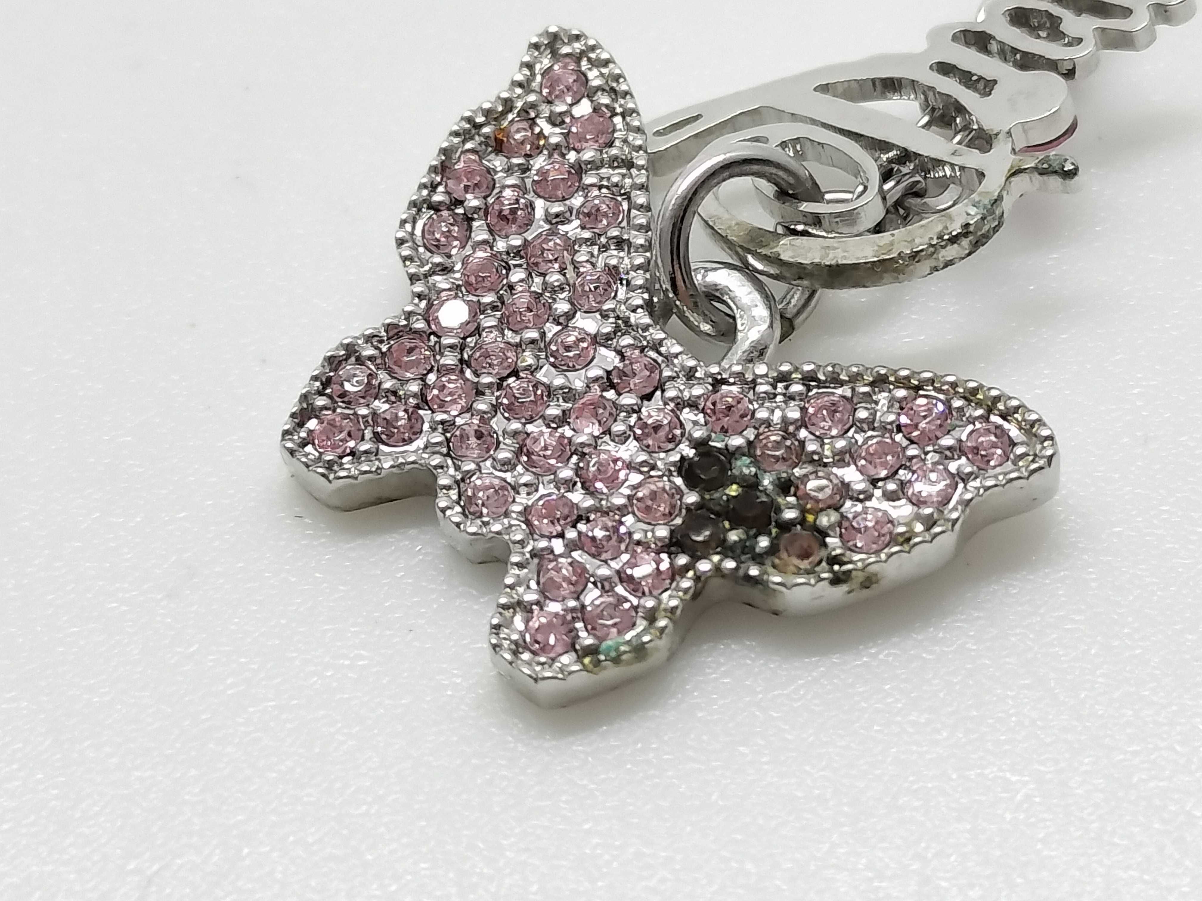 necklace with logo and butterfly design — view 8