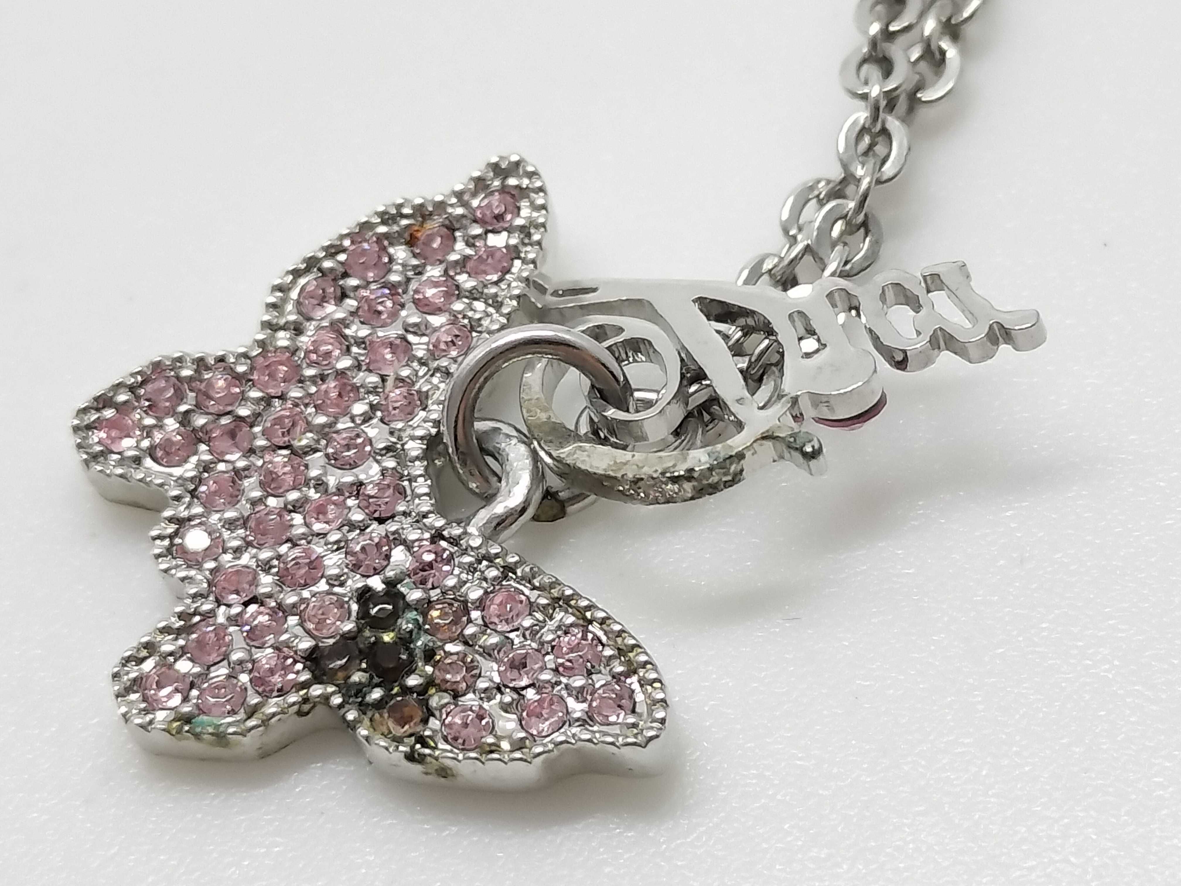 necklace with logo and butterfly design — view 9