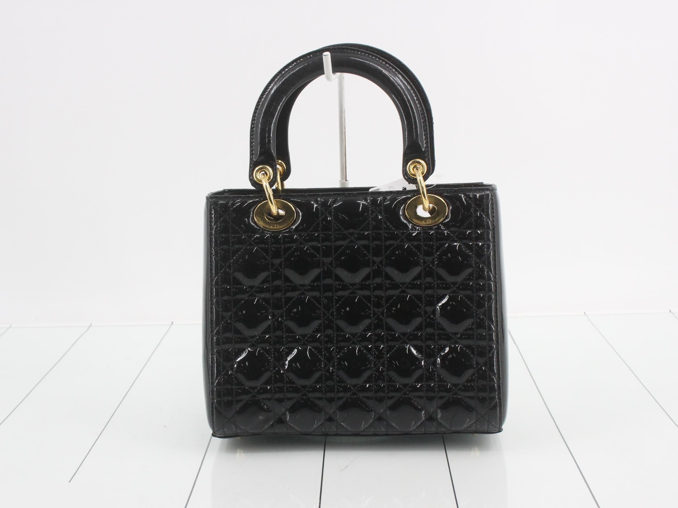 Lady Dior Cannage Enamel 2-Way Shoulder/Handbag — view 2