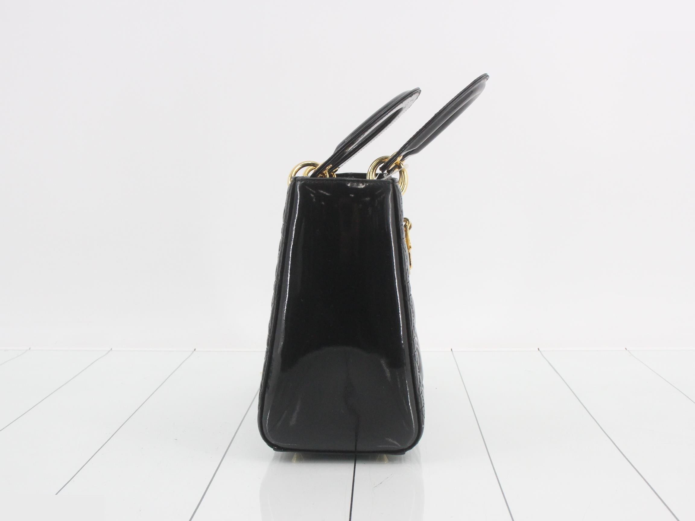 Lady Dior Cannage Enamel 2-Way Shoulder/Handbag — view 4