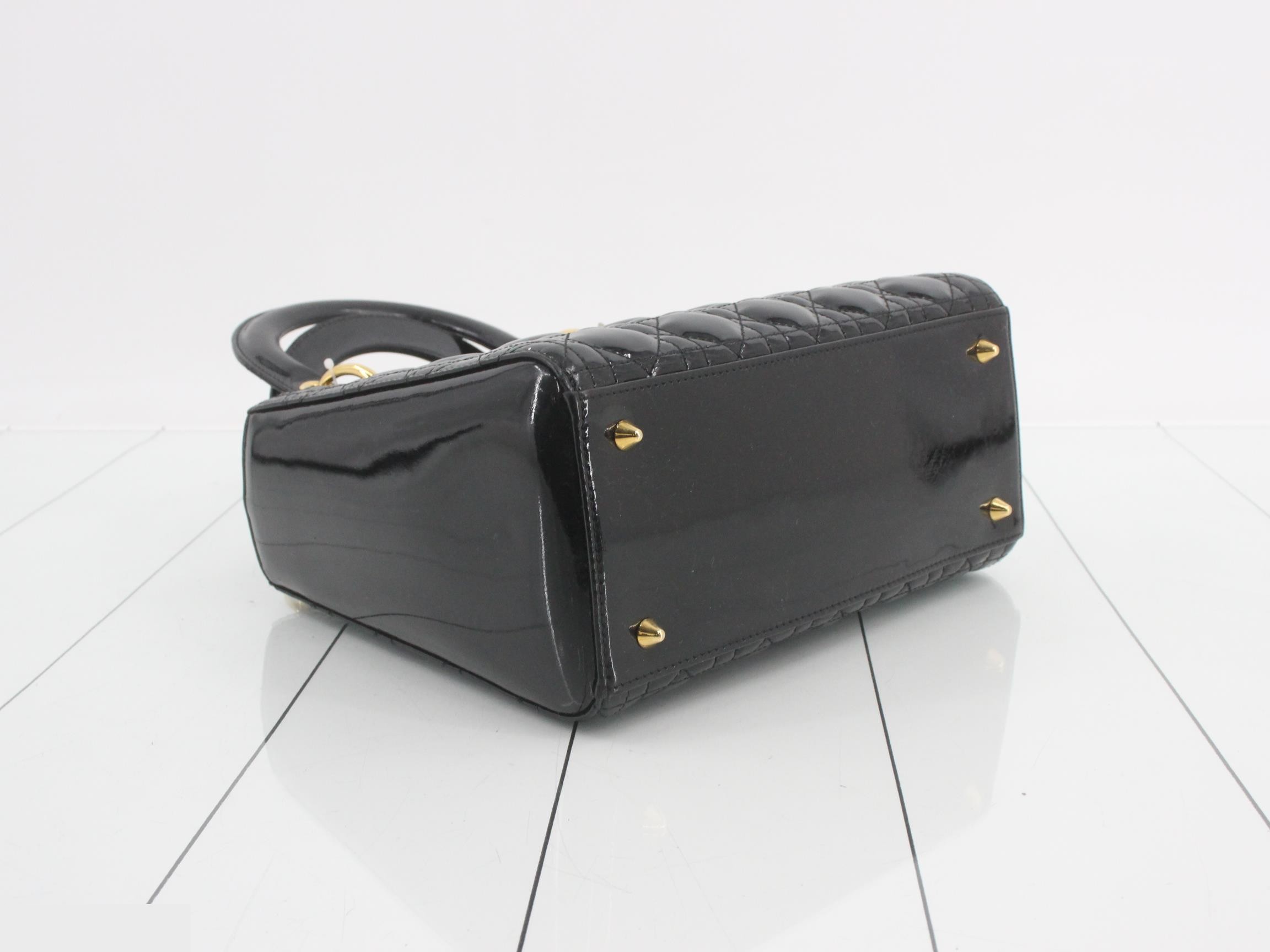 Lady Dior Cannage Enamel 2-Way Shoulder/Handbag — view 5