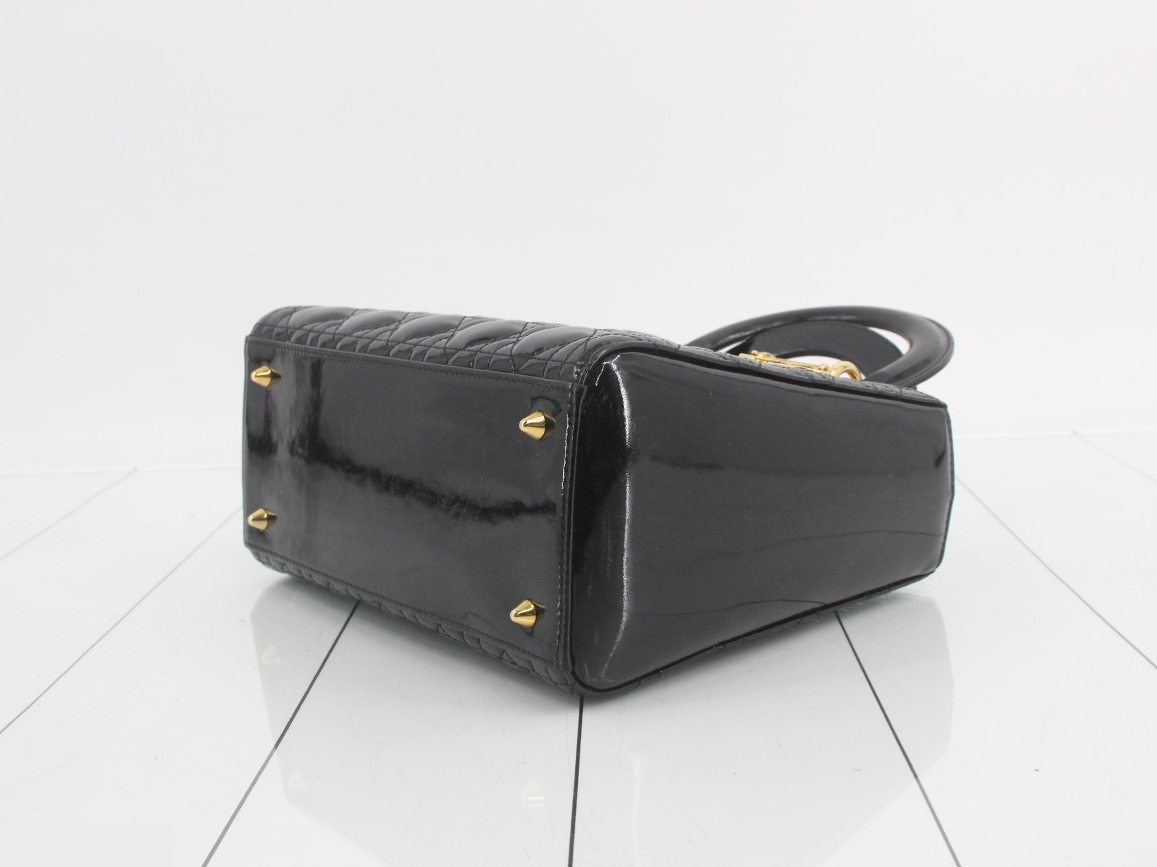 Lady Dior Cannage Enamel 2-Way Shoulder/Handbag — view 6