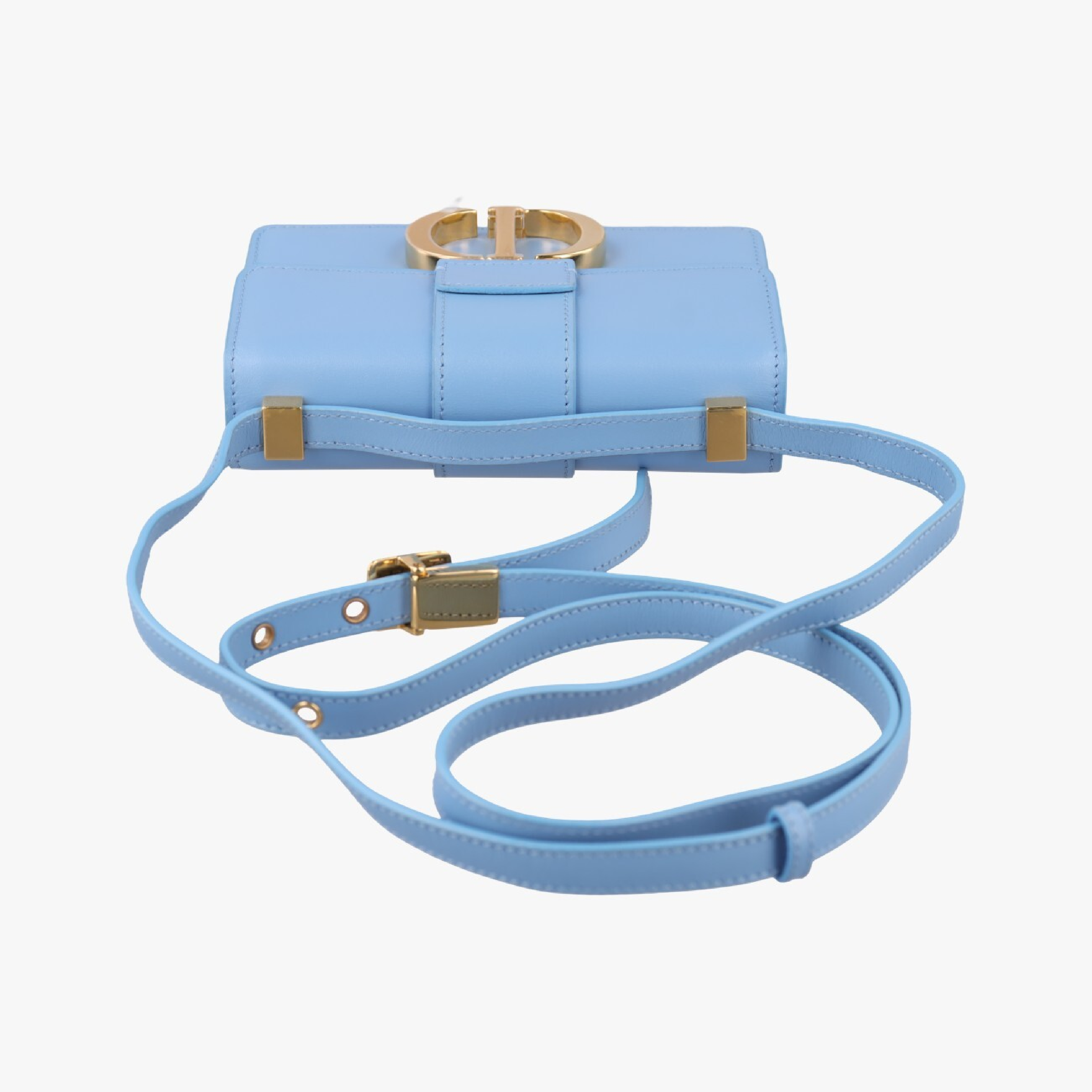 30 Montaigne Blue Leather 19-MA-0291 IC Chip Shoulder Bag — view 5