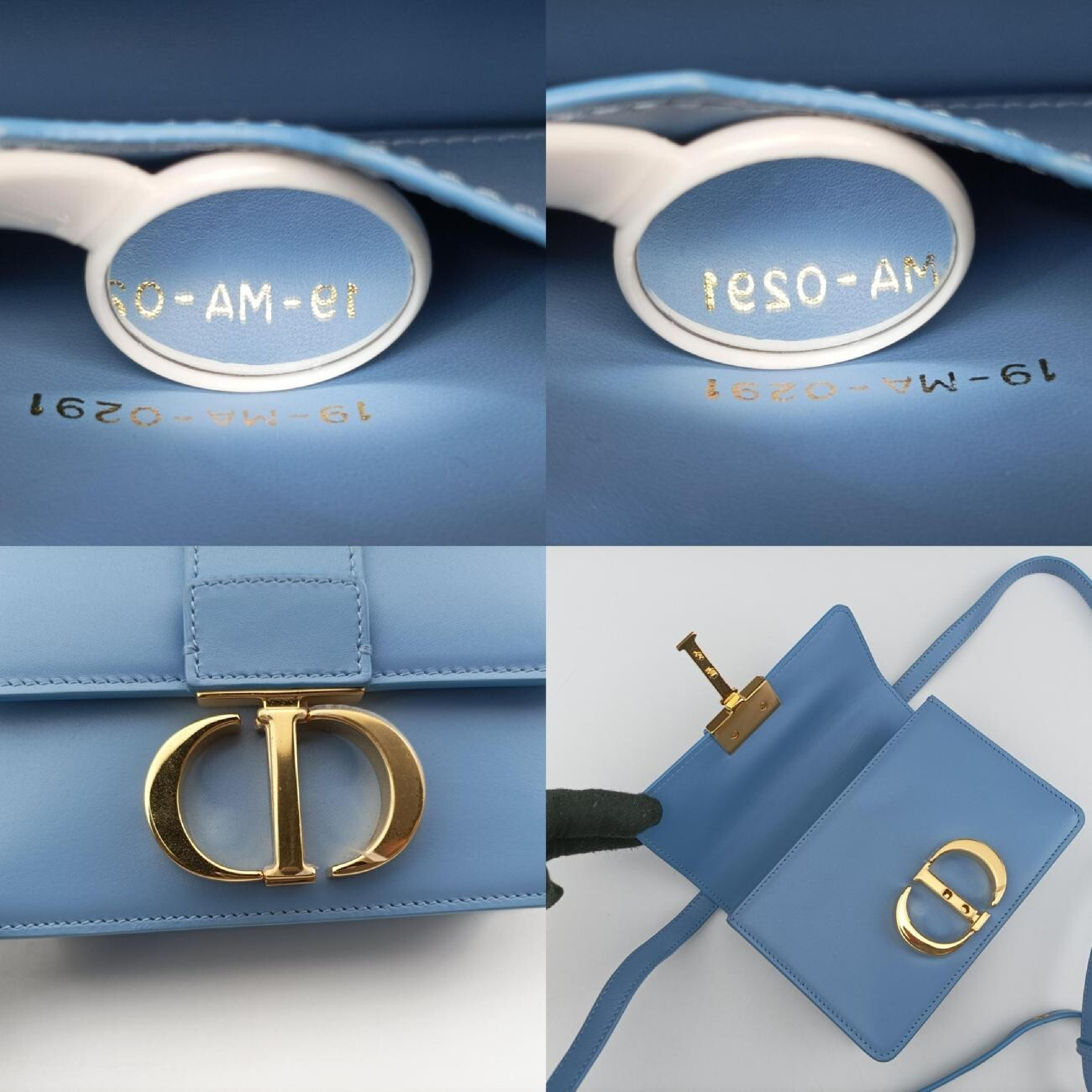 30 Montaigne Blue Leather 19-MA-0291 IC Chip Shoulder Bag — view 8