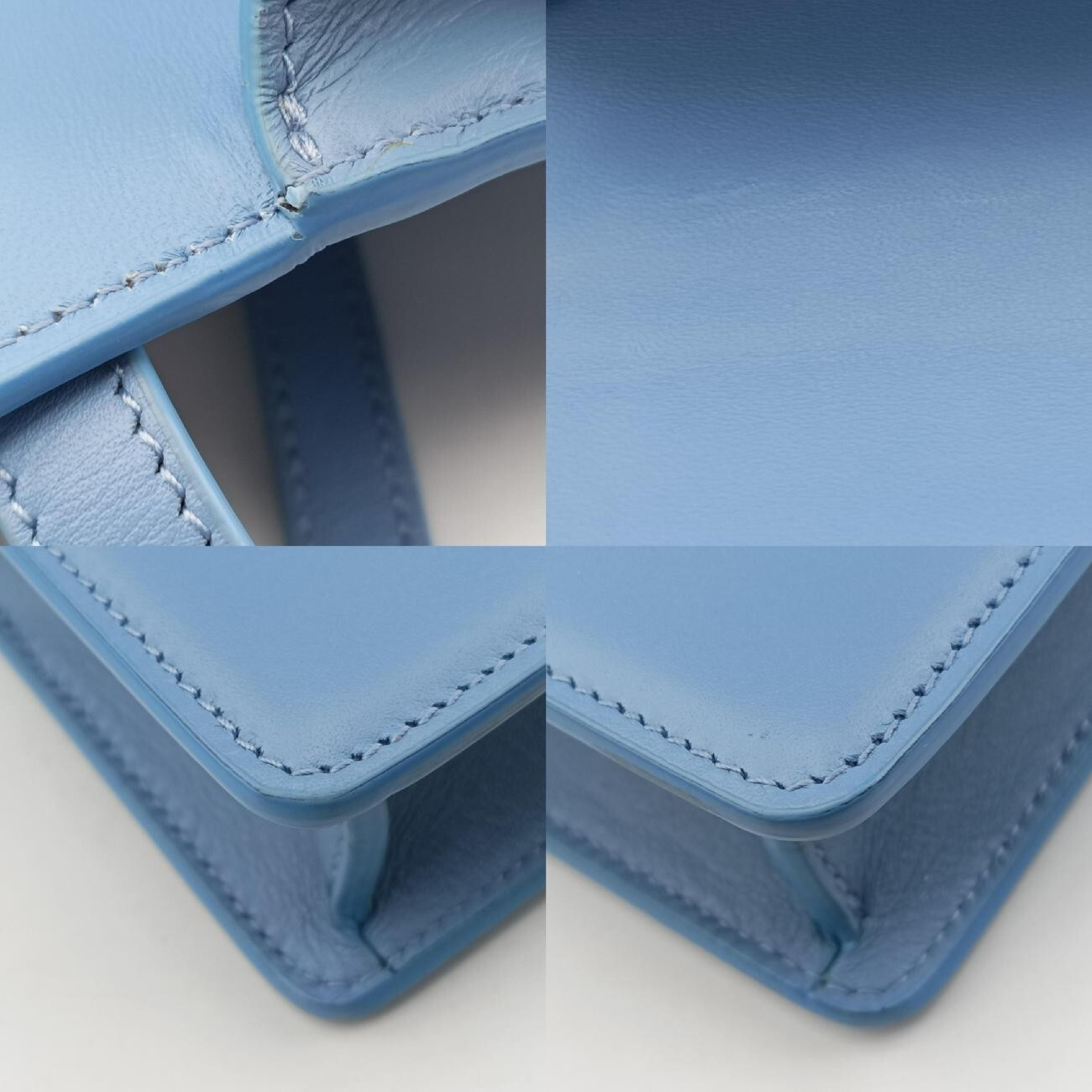 30 Montaigne Blue Leather 19-MA-0291 IC Chip Shoulder Bag — view 9