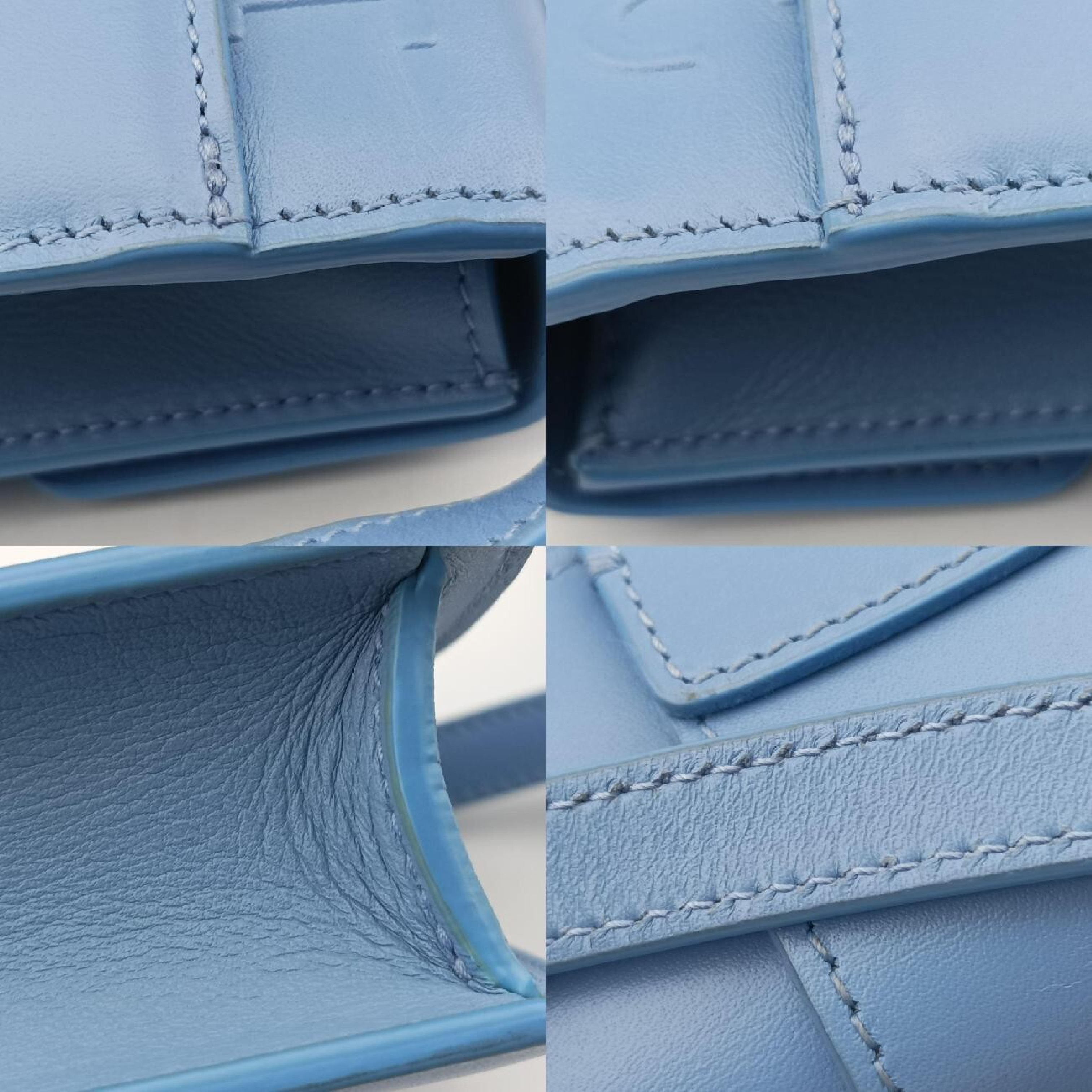 30 Montaigne Blue Leather 19-MA-0291 IC Chip Shoulder Bag — view 10