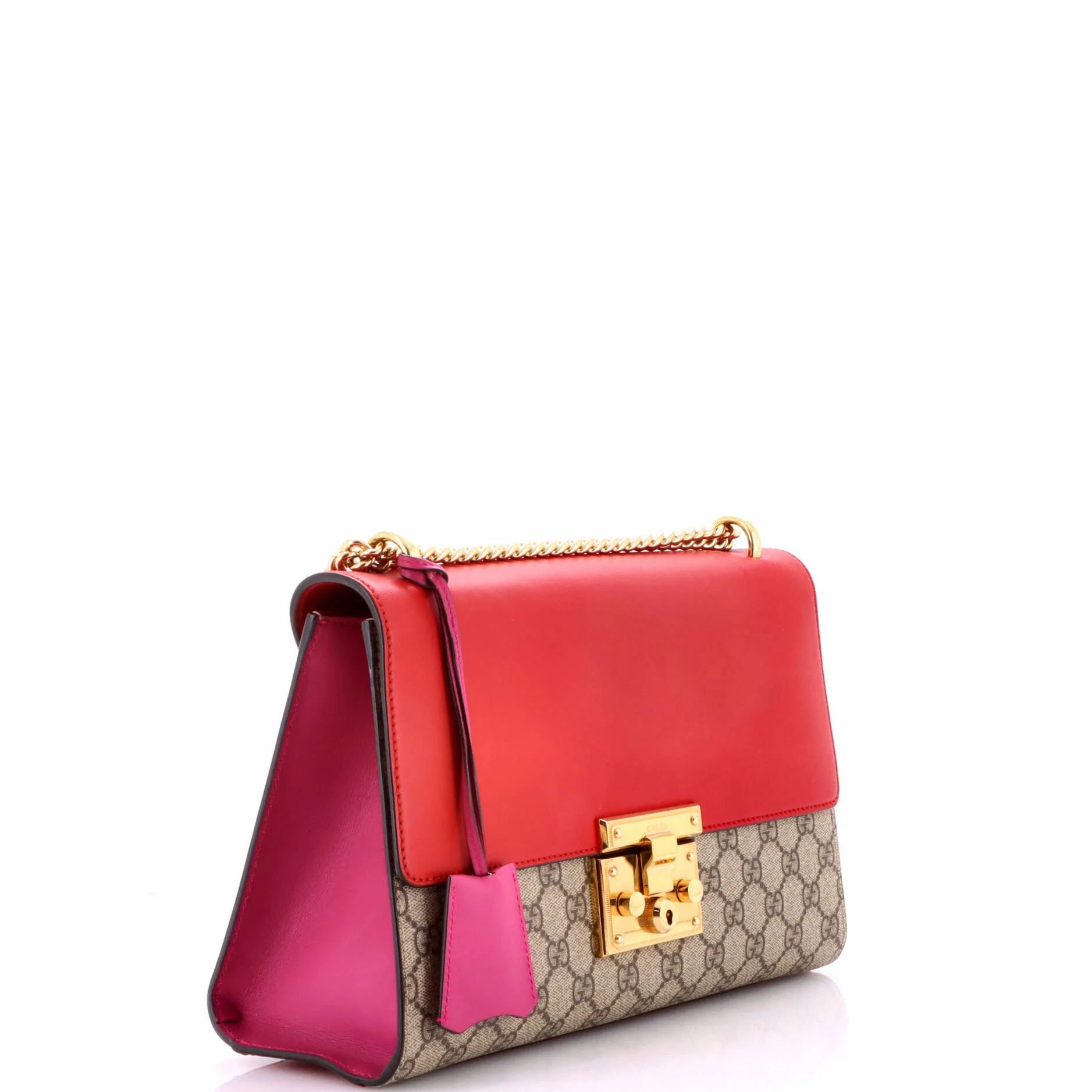 Padlock Shoulder Bag Gg Coated Canvas And Leather Medium — view 2