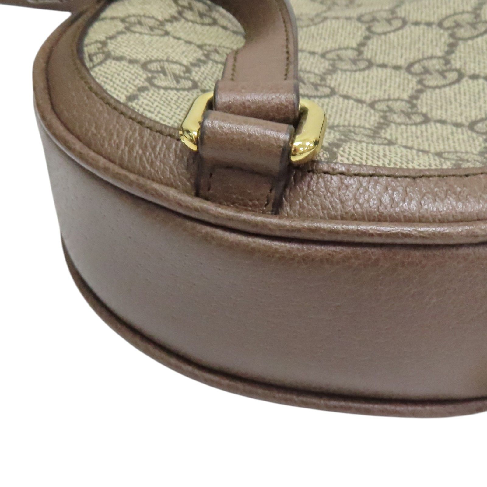 Ophidia Round Backpack Gg Supreme Pvc Brown #598661 — view 8