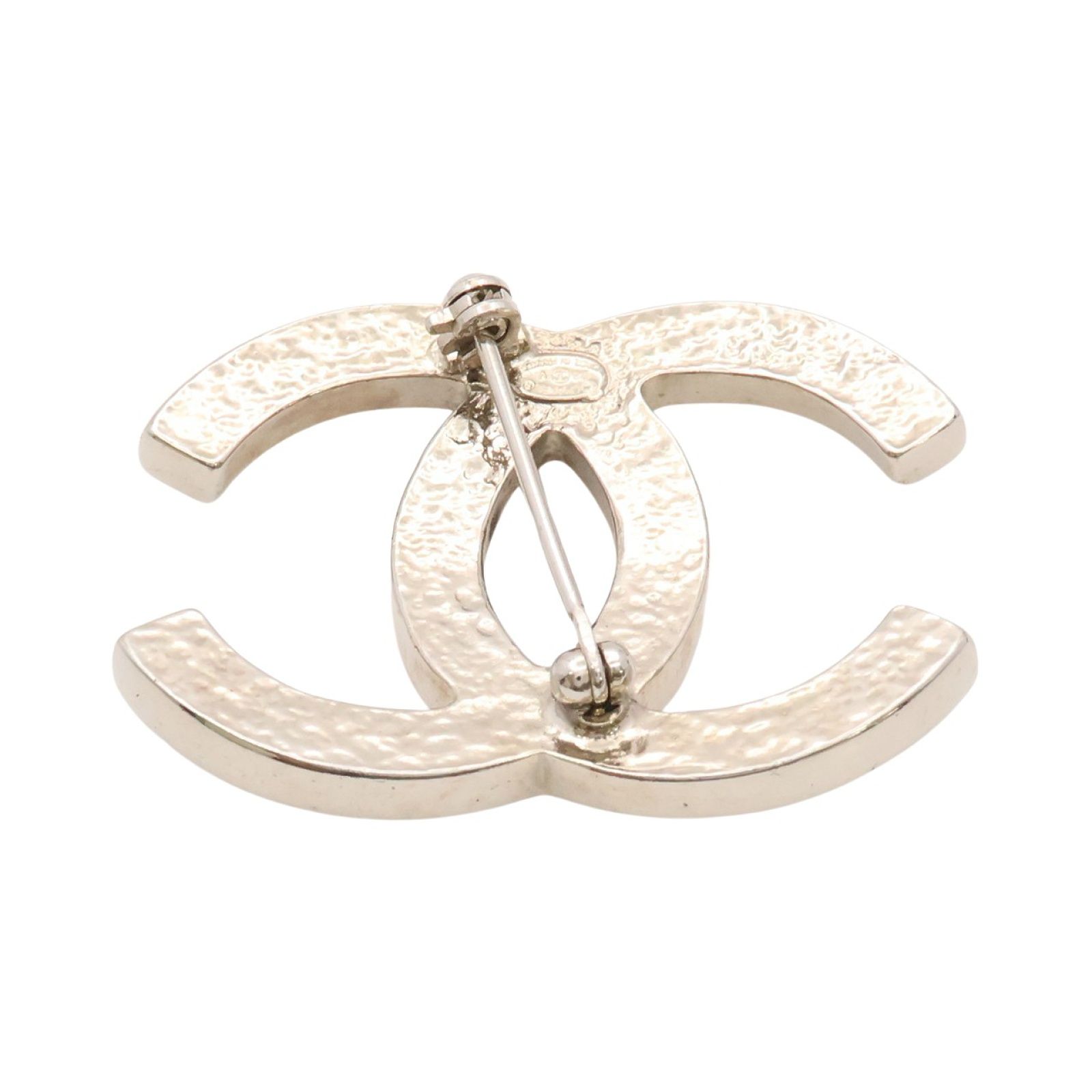 Pearl CC Logo Brooch — view 2