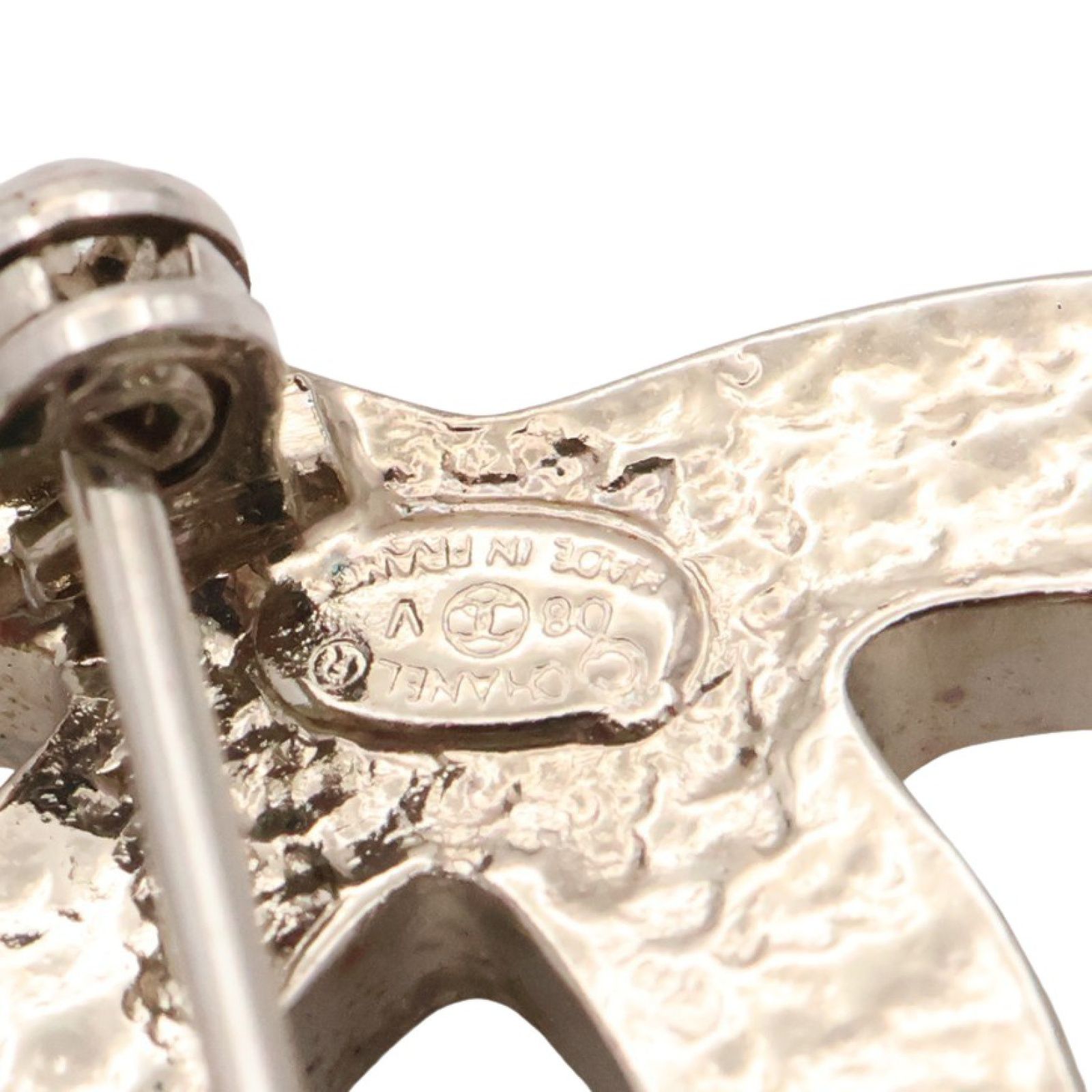 Pearl CC Logo Brooch — view 4