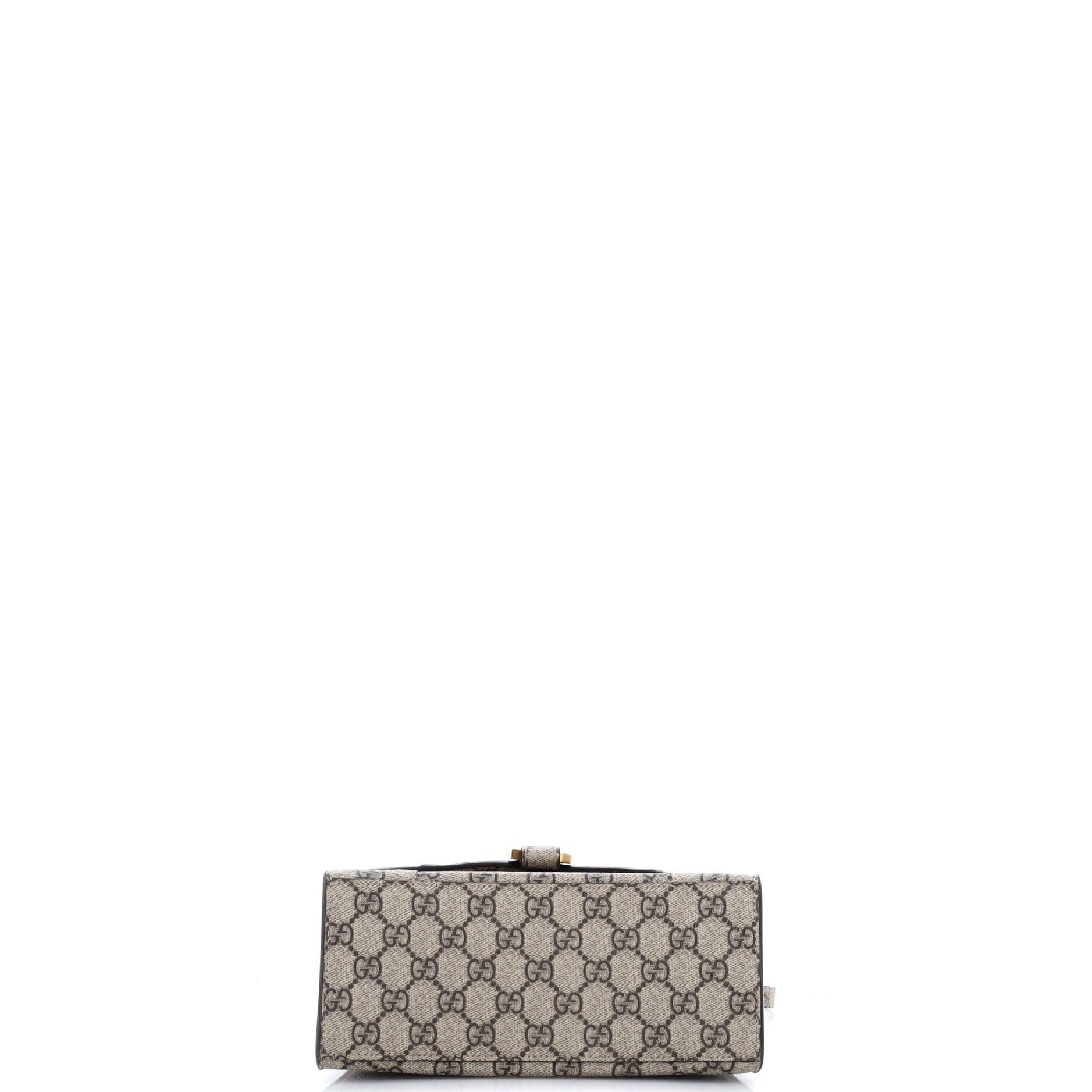 X Balenciaga The Hacker Project Hourglass Top Handle Bag Gg Coated Canvas Small — view 4