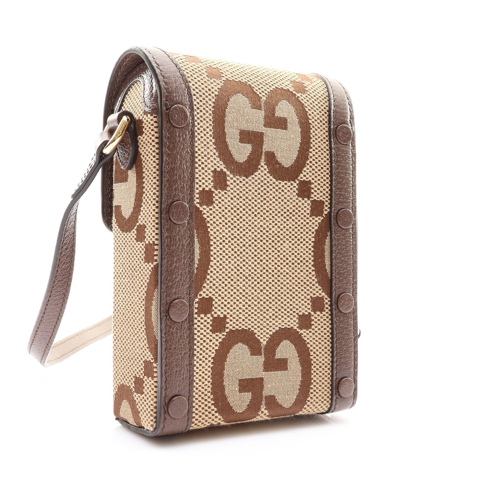Monogram Jumbo GG Textured Dollar Calfskin Mini Horsebit 1955 Crossbody Bag — view 2