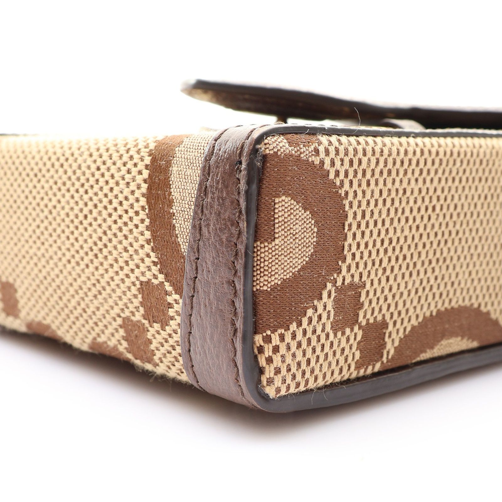 Monogram Jumbo GG Textured Dollar Calfskin Mini Horsebit 1955 Crossbody Bag — view 7