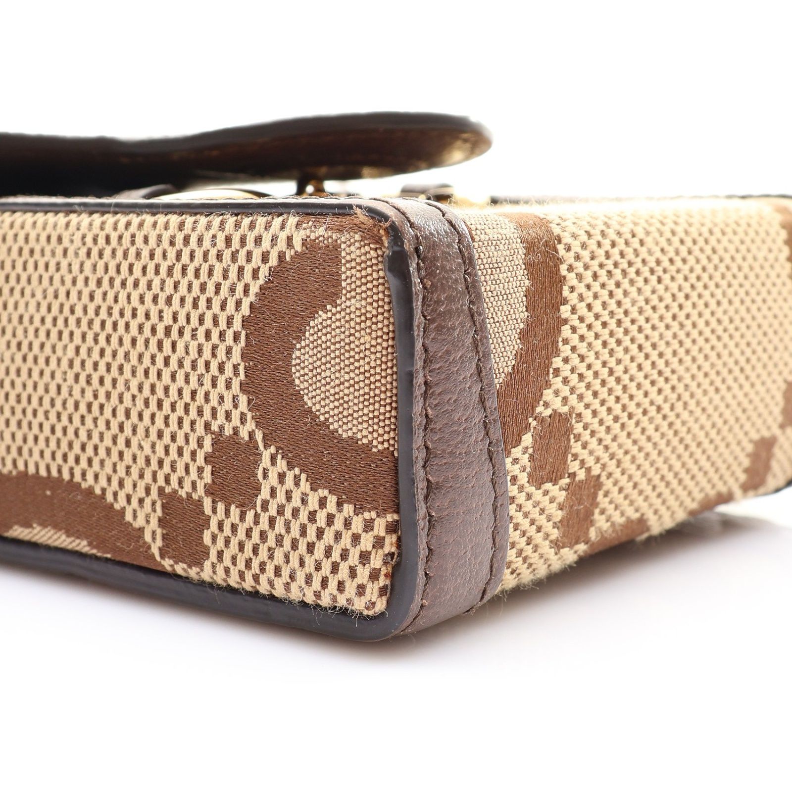 Monogram Jumbo GG Textured Dollar Calfskin Mini Horsebit 1955 Crossbody Bag — view 8