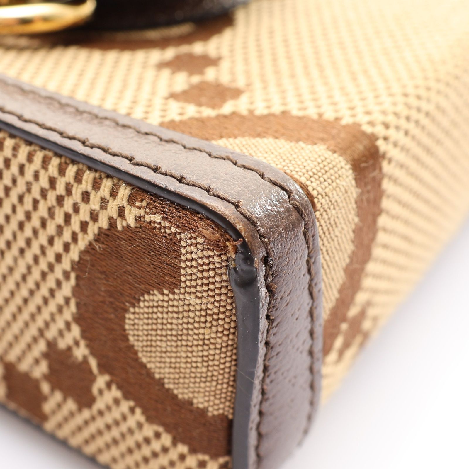 Monogram Jumbo GG Textured Dollar Calfskin Mini Horsebit 1955 Crossbody Bag — view 9