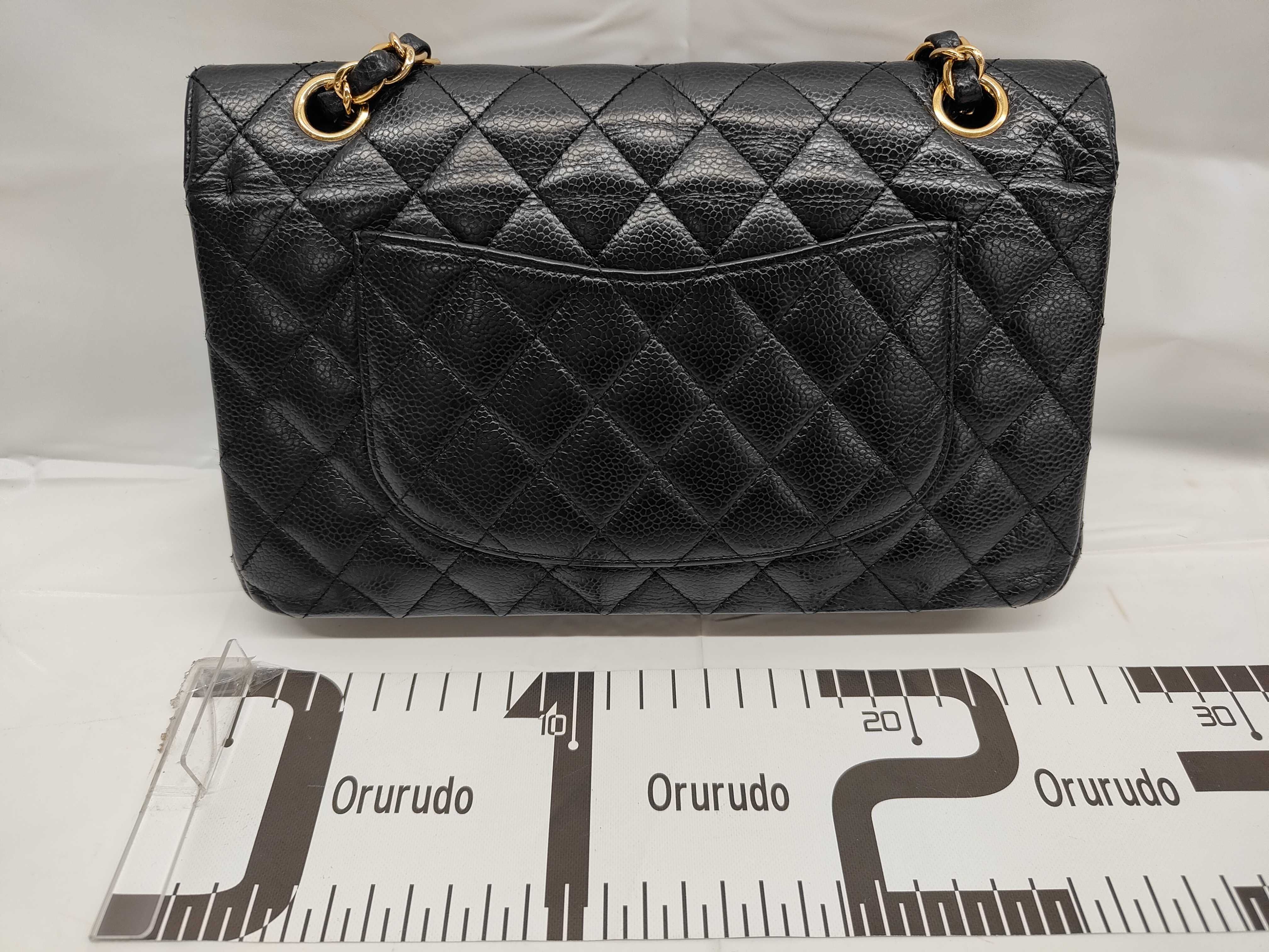Caviar Skin CF Double Chain Shoulder Bag — view 2