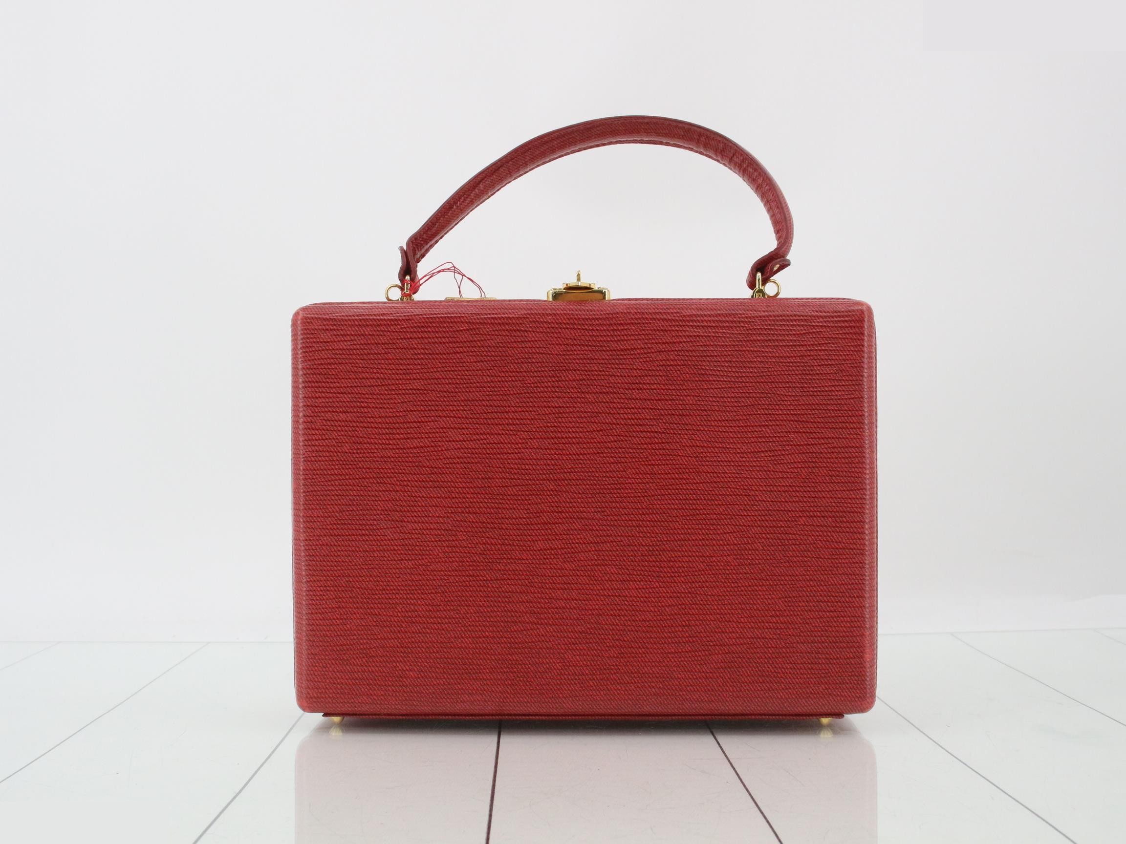 Handbag, leather, red — view 2