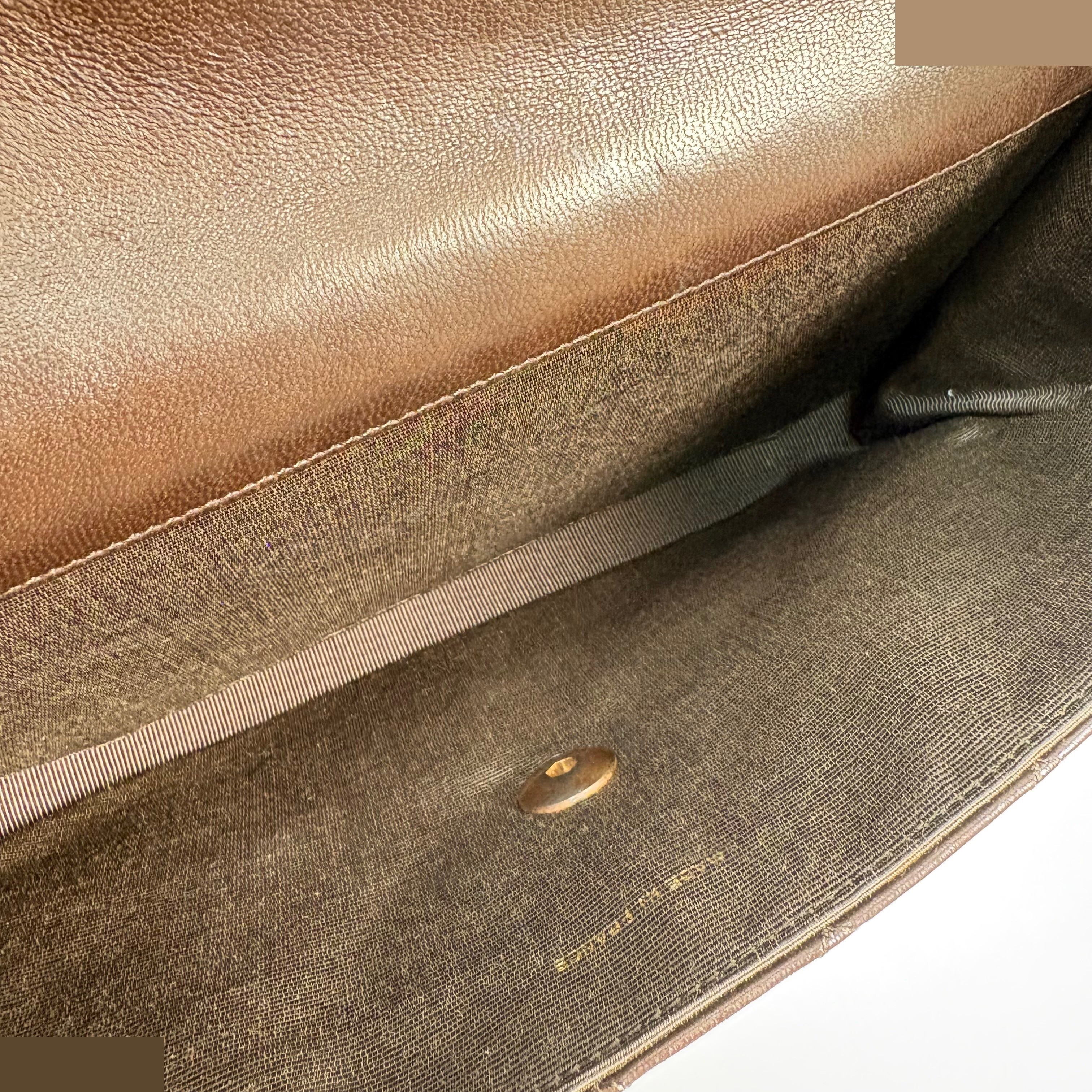 Matelassé double flap brown (bag) - shoulder bag — view 10