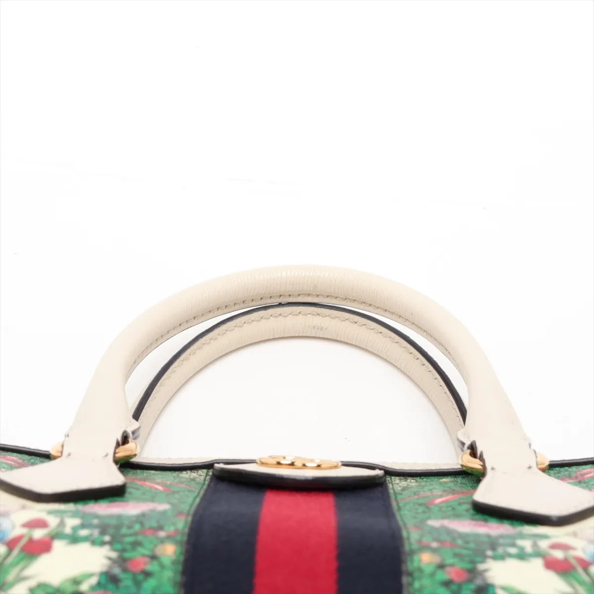 x Higuchi Yuko Ophidia PVC x Leather 2-Way Handbag, Green, 524532 — view 6