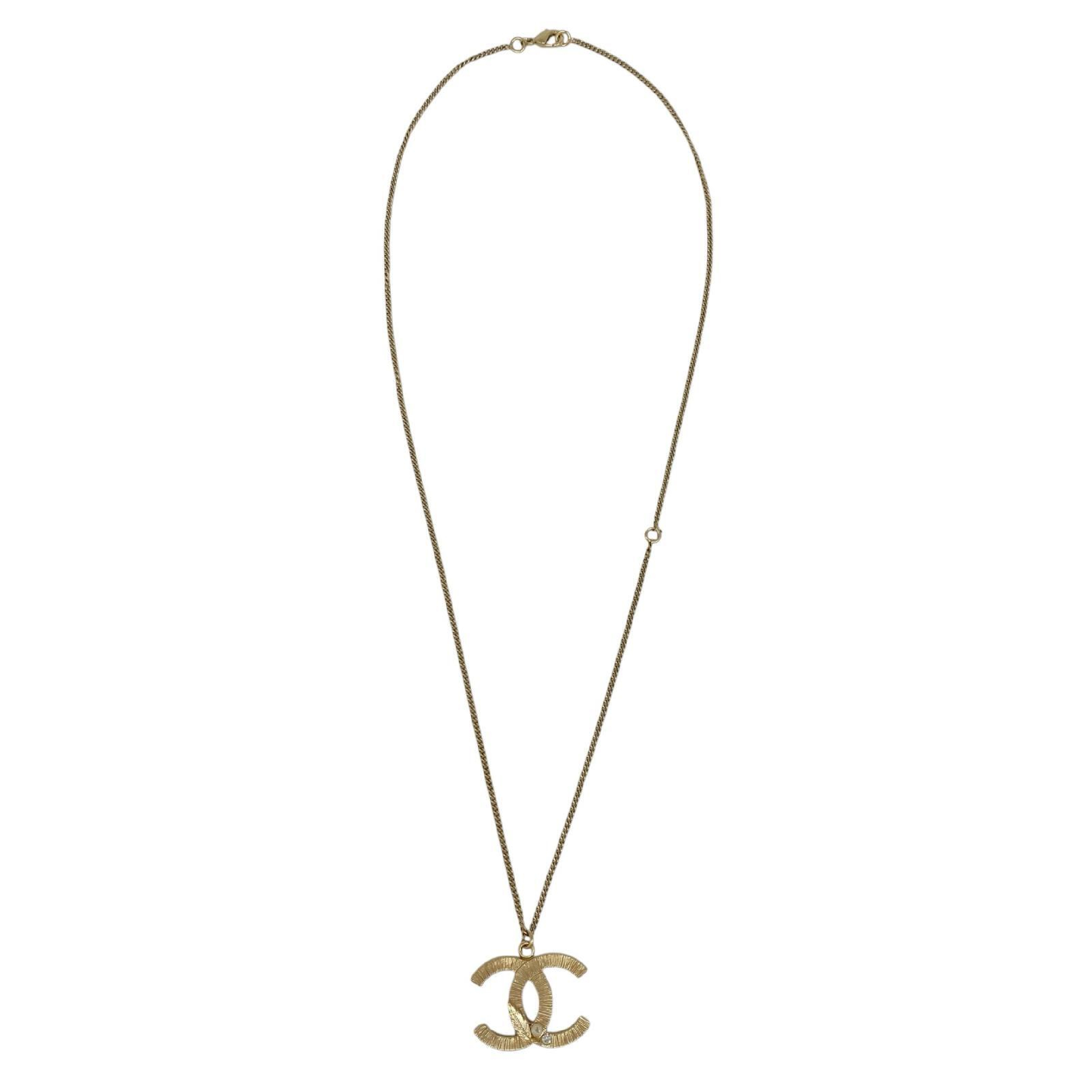 【*Shipped from: Hong Kong*】CHANEL ( ) Gold-colored Metal Coco Mark Necklace B12A Necklace — view 3