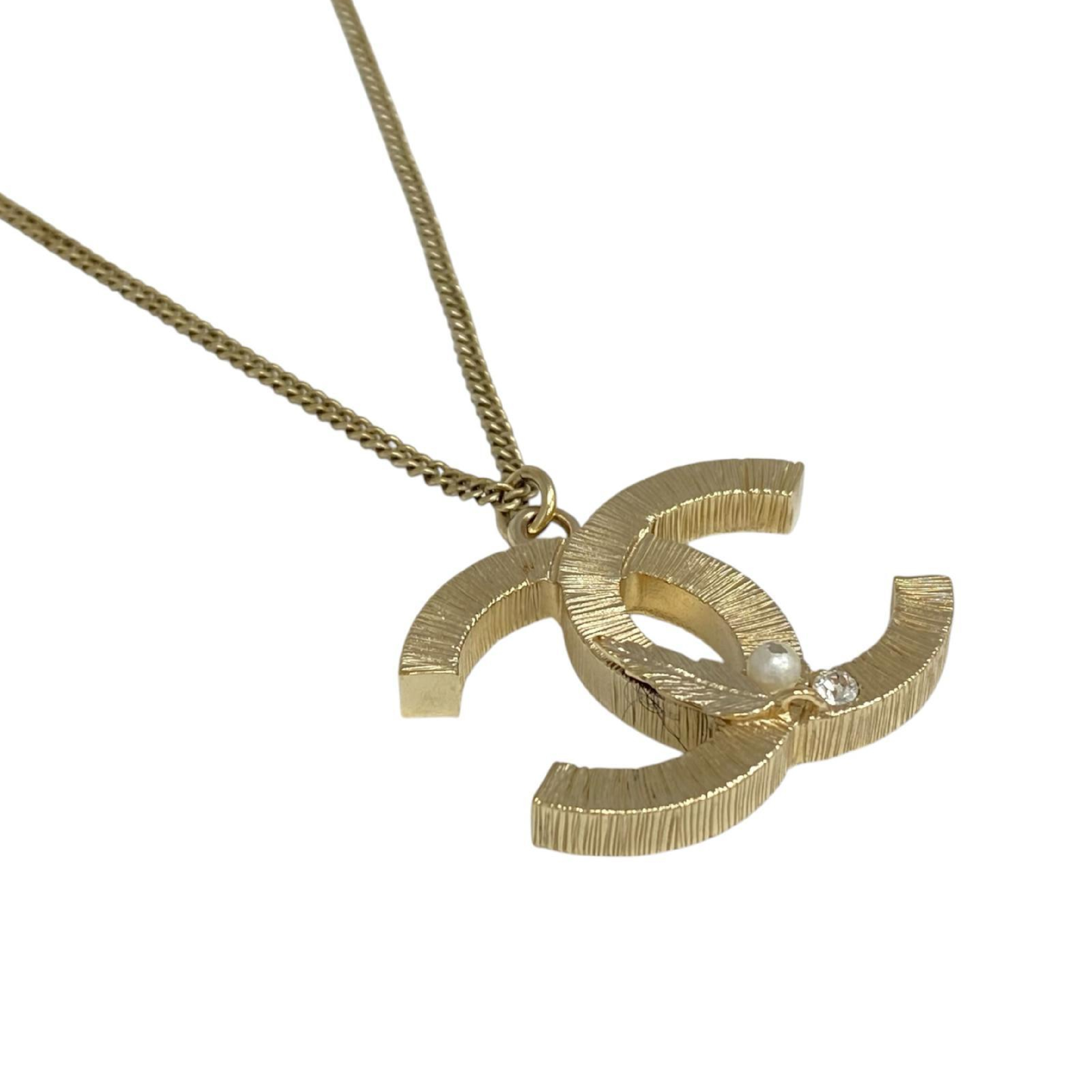 【*Shipped from: Hong Kong*】CHANEL ( ) Gold-colored Metal Coco Mark Necklace B12A Necklace — view 4