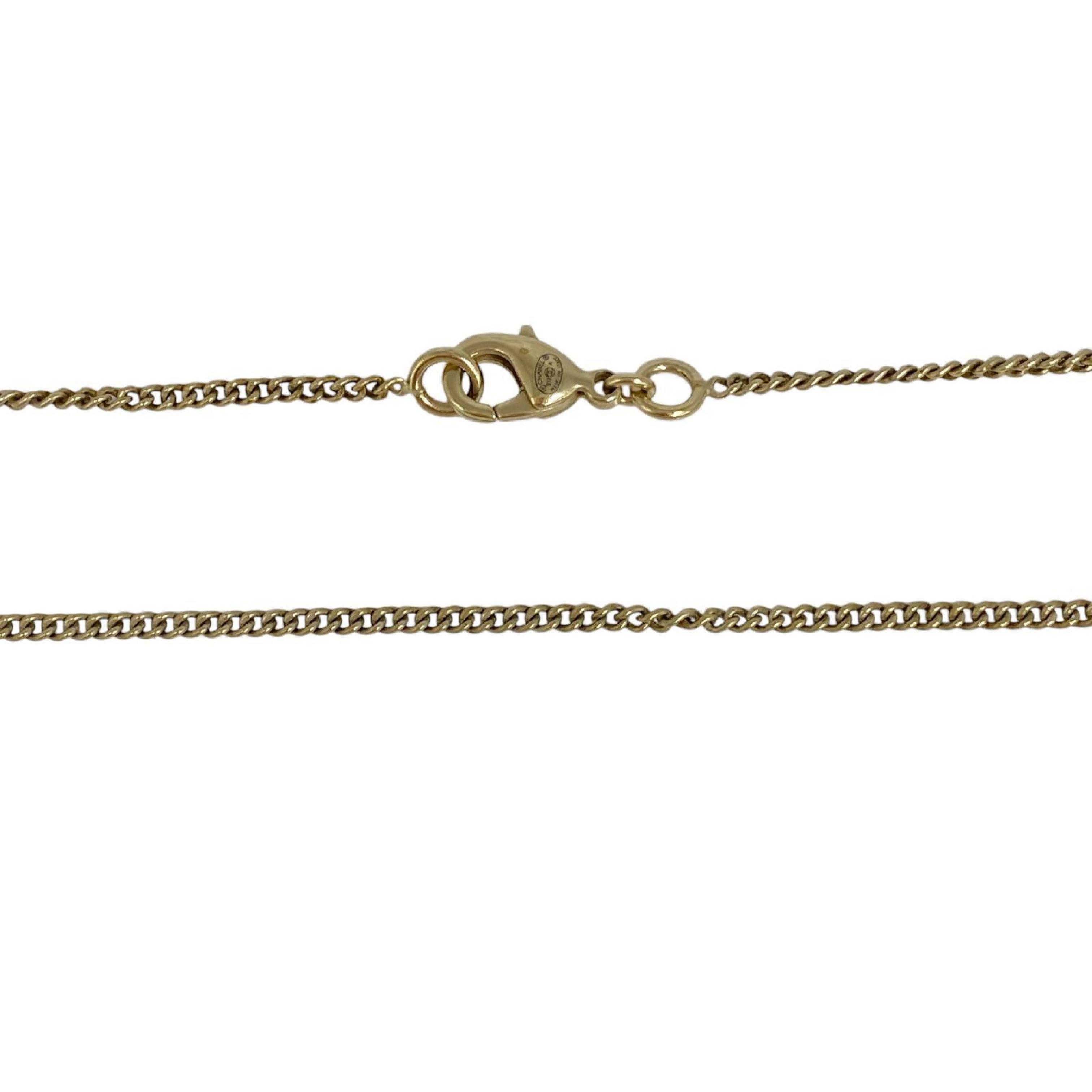 【*Shipped from: Hong Kong*】CHANEL ( ) Gold-colored Metal Coco Mark Necklace B12A Necklace — view 9