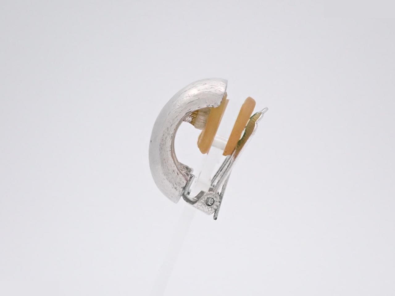 Half hoop silver earrings — view 3