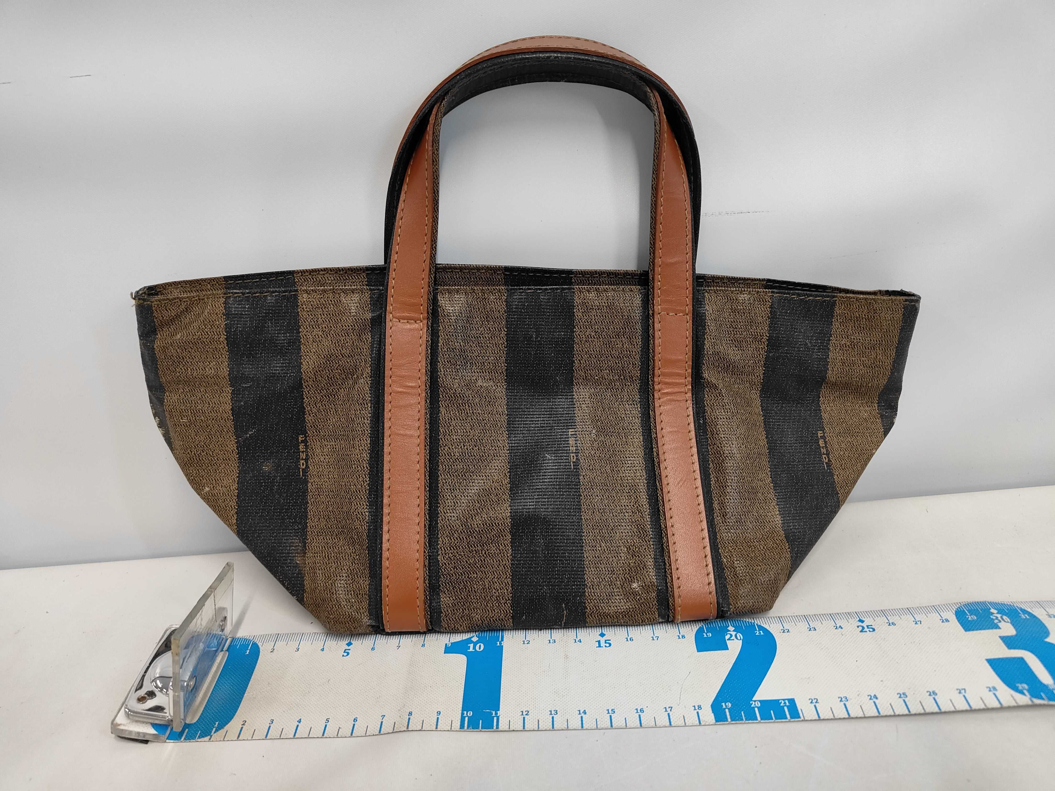 Pecan Pattern Tote Bag, Brown Handbag — view 2