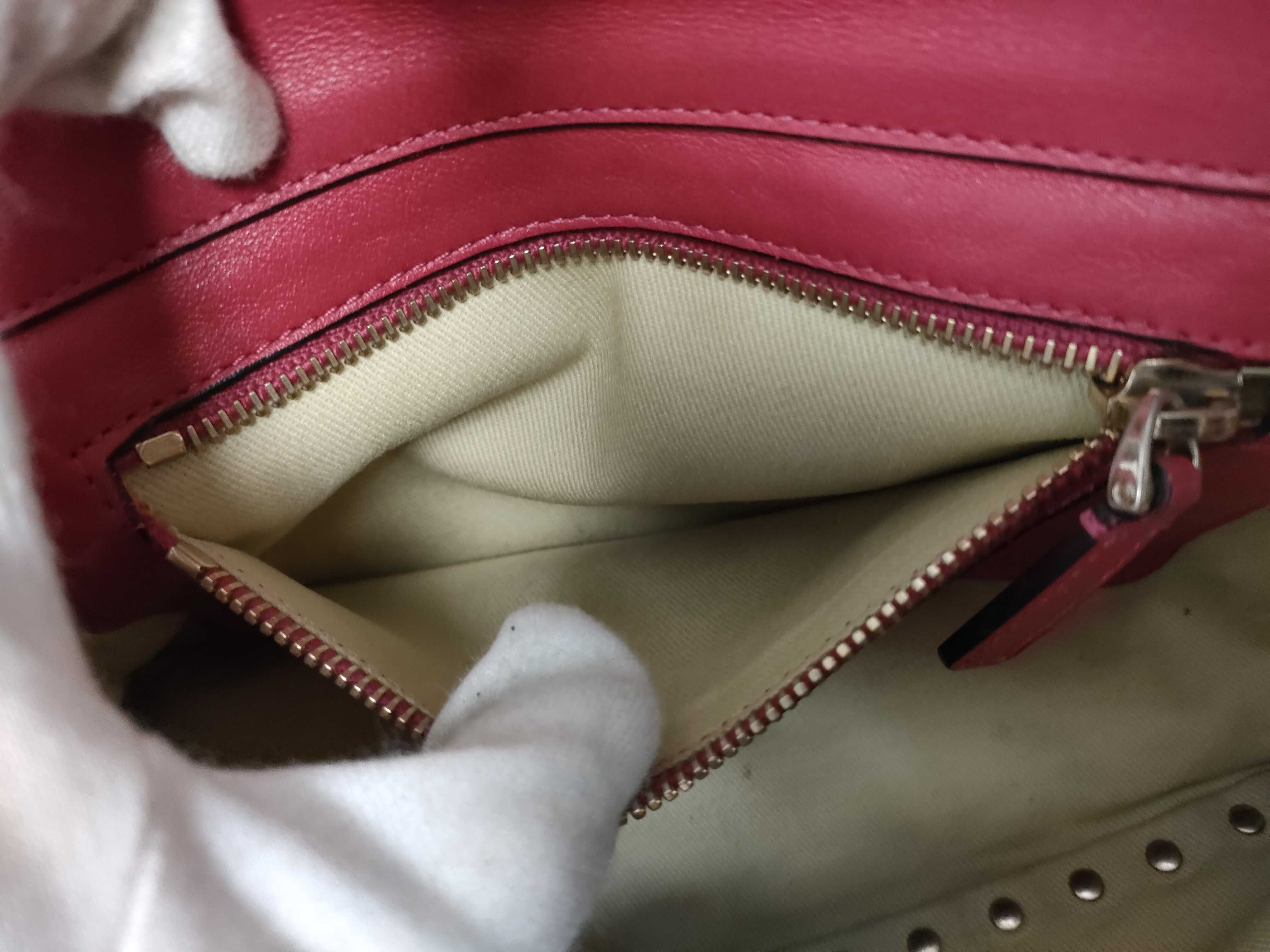 Leather Shoulder Bag Pink Shoulder Bag — view 12